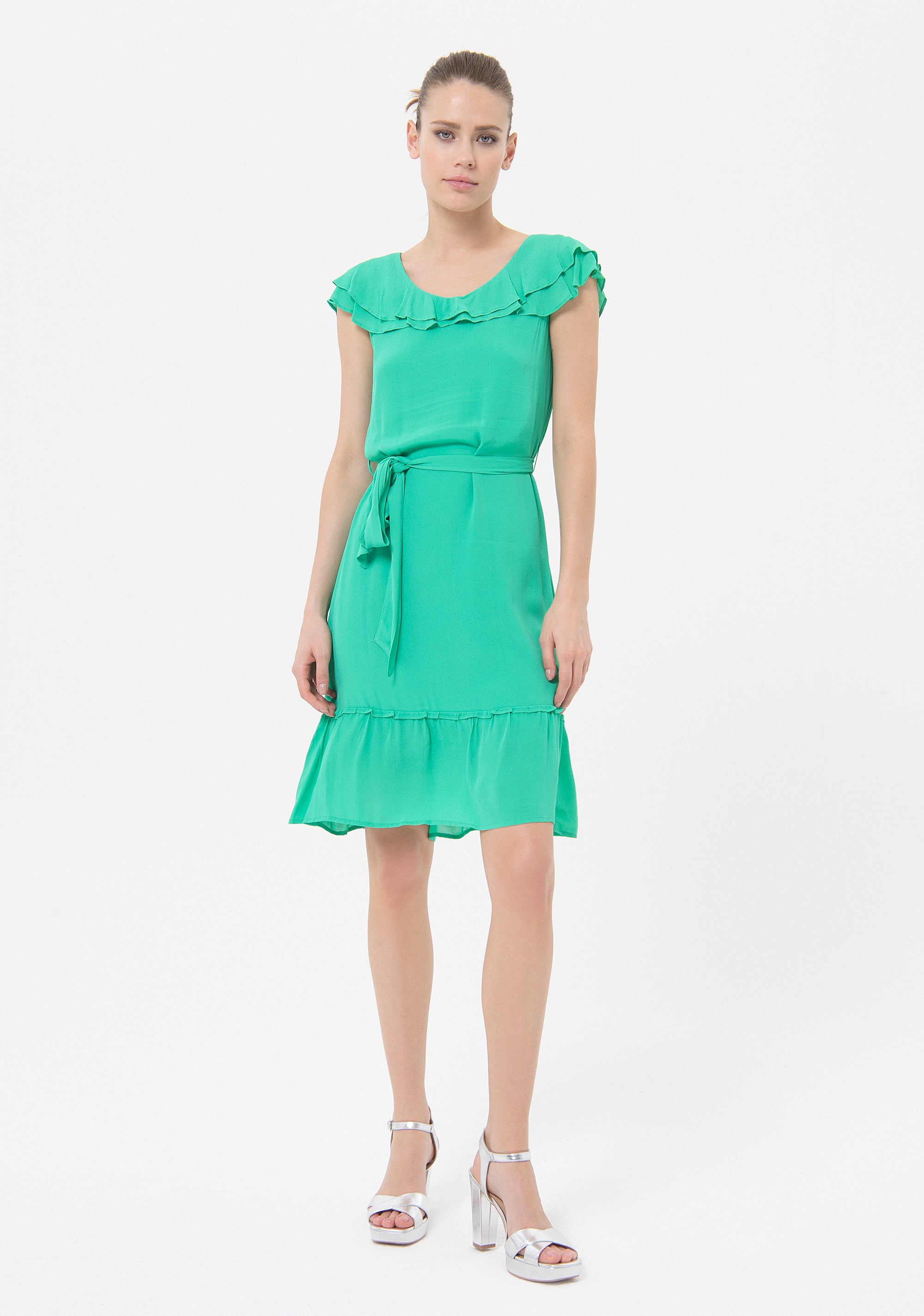 Ausla Abito Casual Estivo Da Donna Abito Carino A Tunica Con Scollo A V - Foto 9