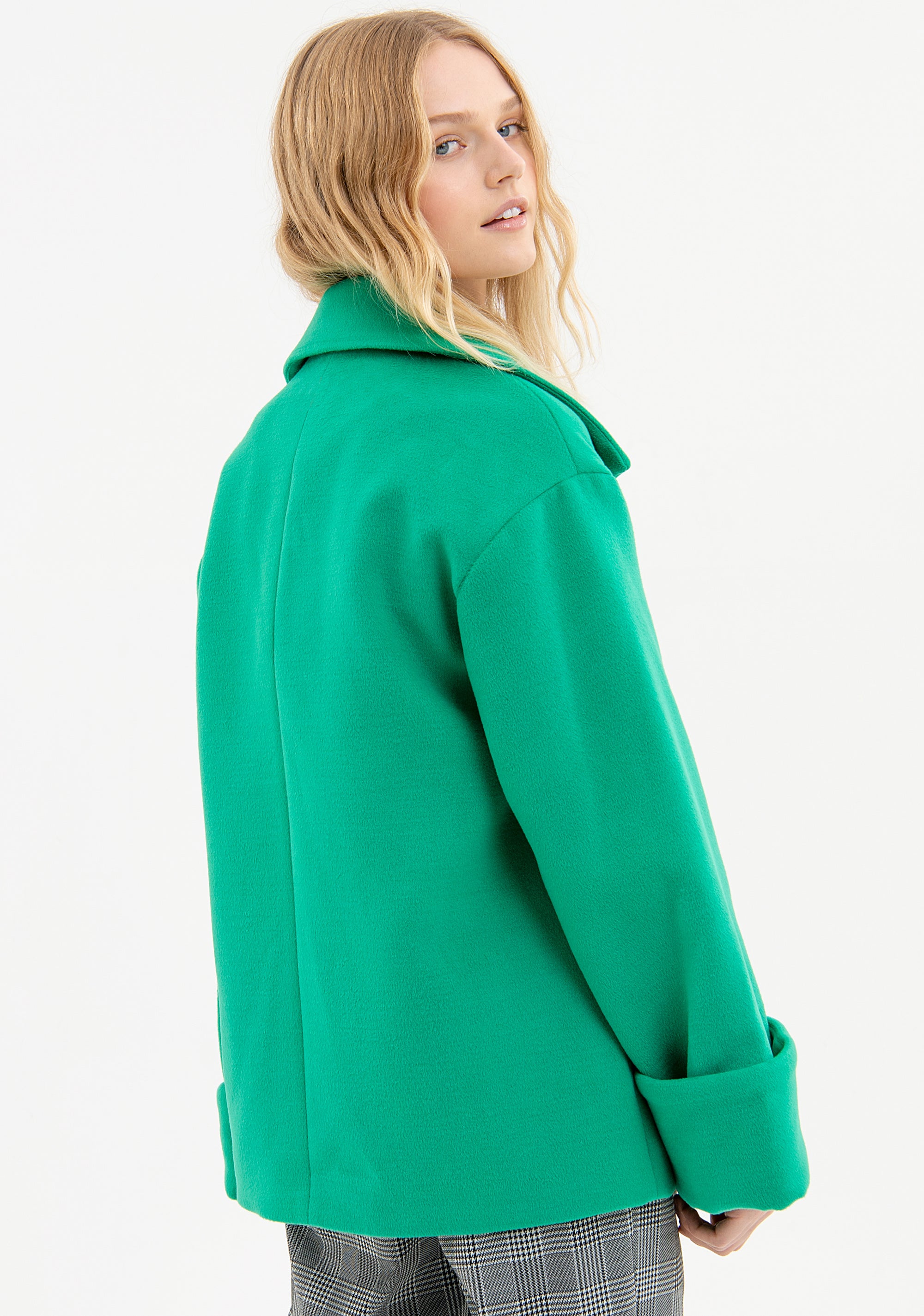 Cappotto over doppiopetto in panno