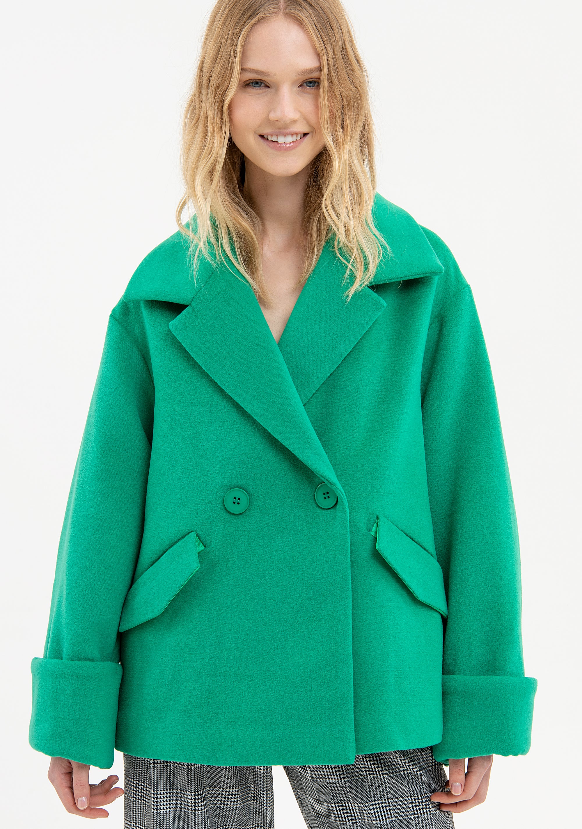 Cappotto over doppiopetto in panno FR23WC1006O44701 FRACOMINA