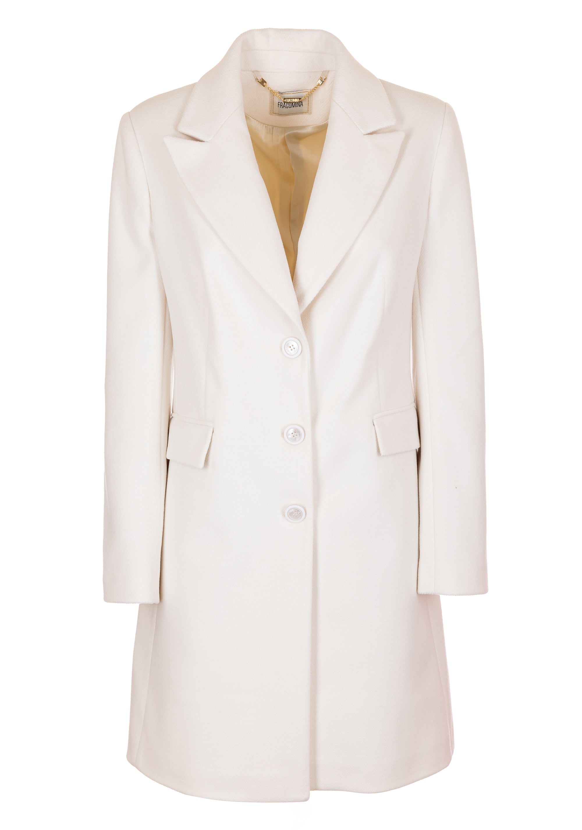 Cappotto slim classico monopetto in panno FR23WC1010W56201 Fracomina
