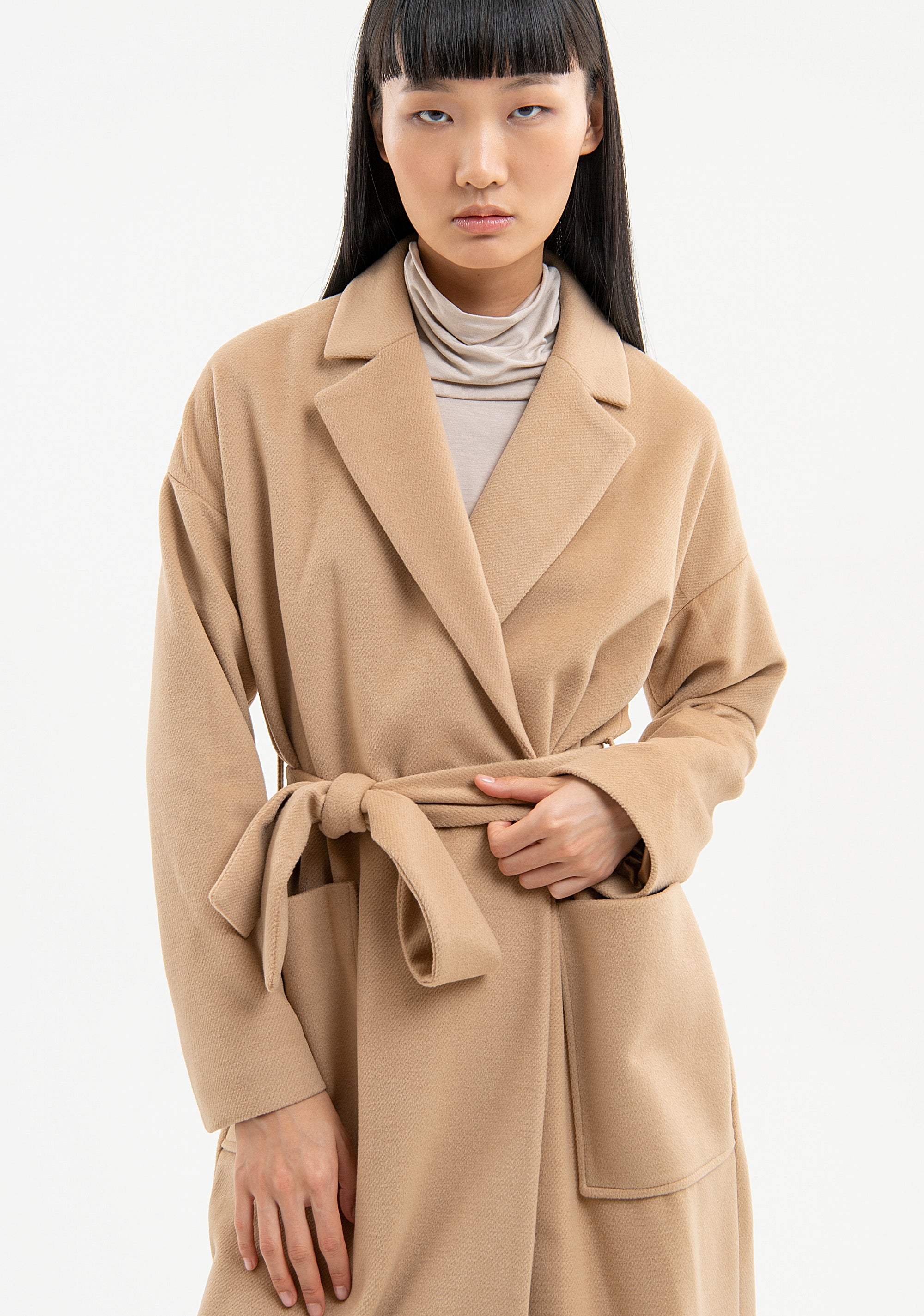 Cappotto regular lungo in panno FR23WC1011W56201 Fracomina