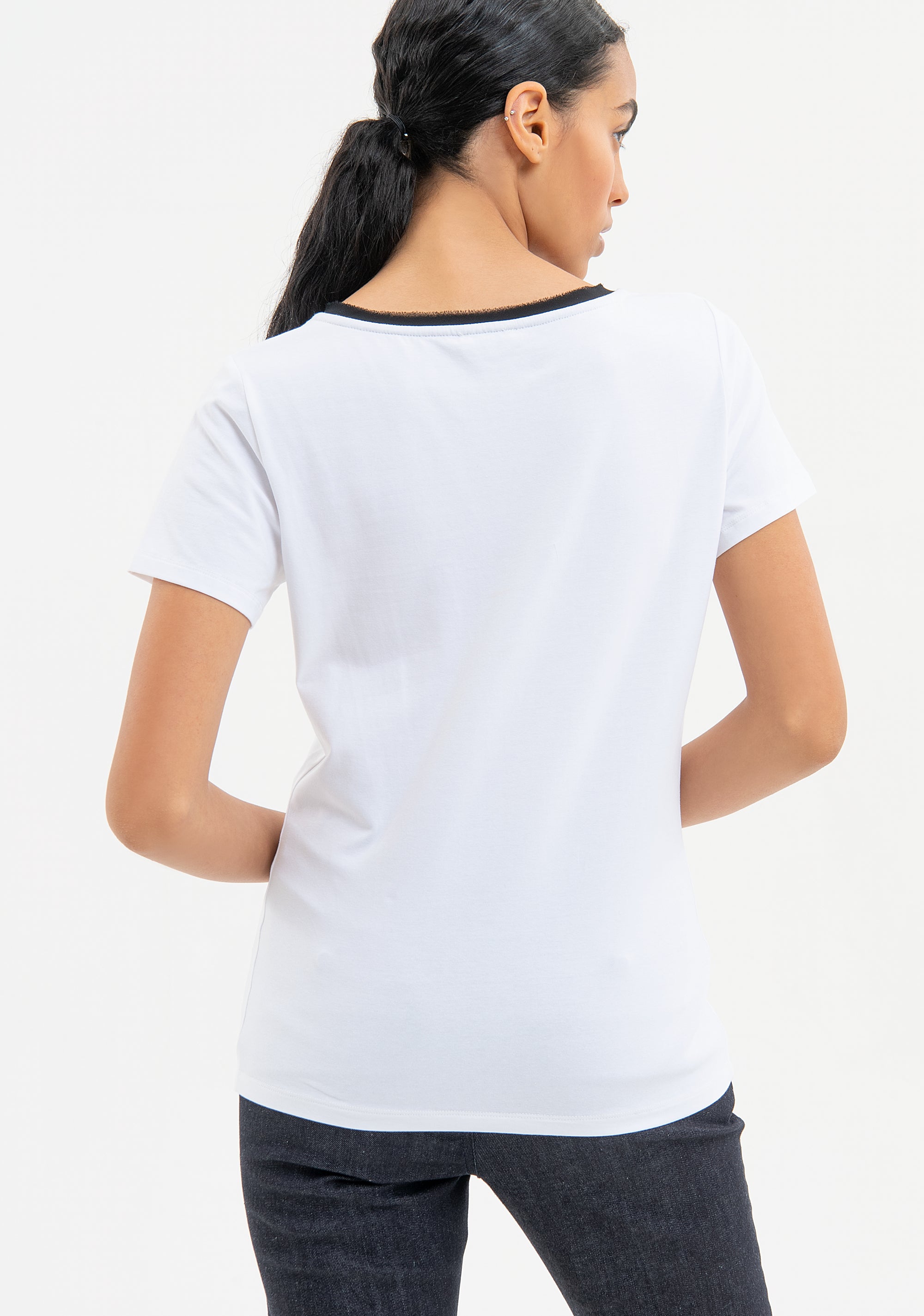 T-shirt regular in jersey di cotone stretch FR23WT3006J401N5 Fracomina