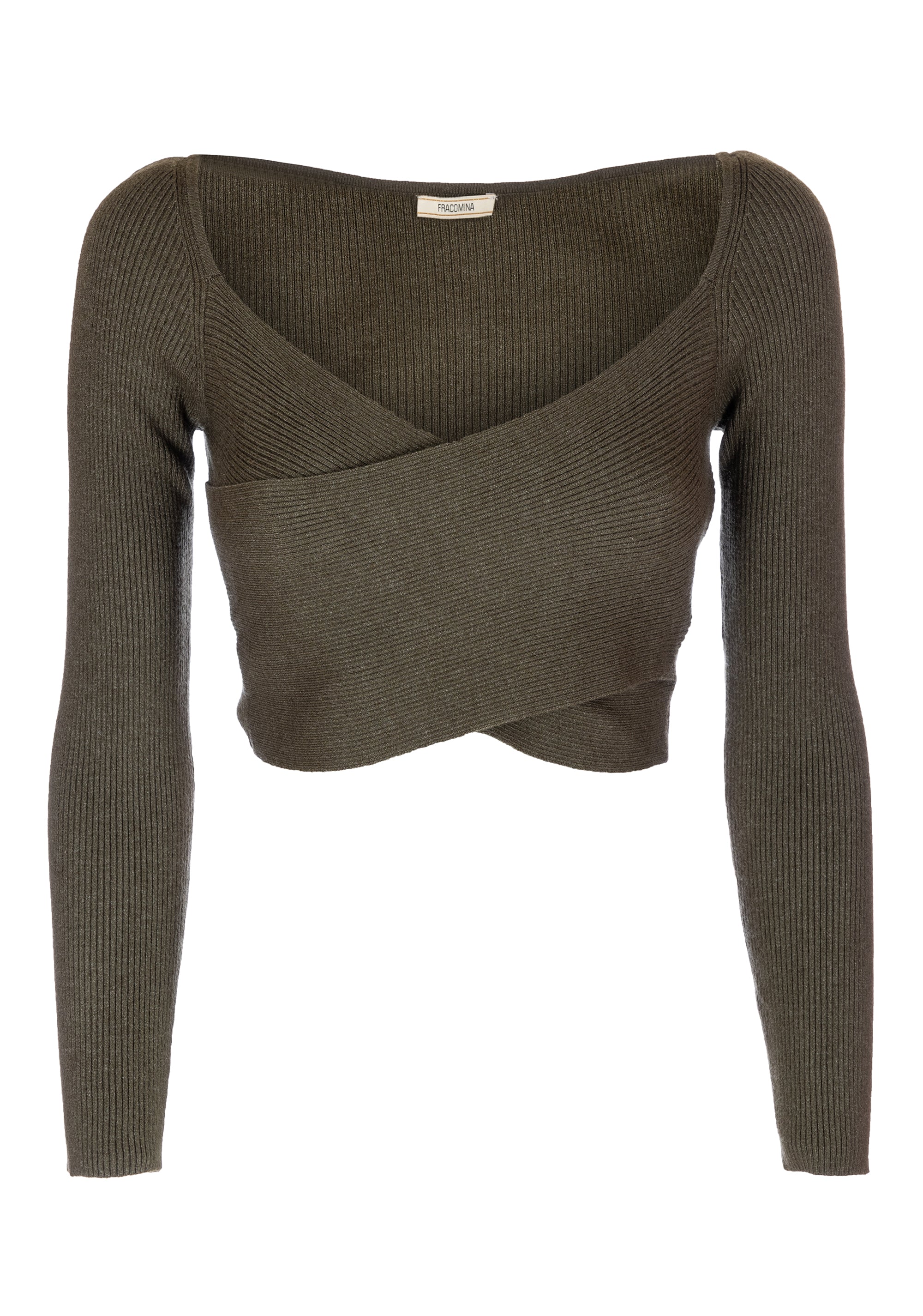 Maglia cropped a costine FR23WT7006K50601 Fracomina