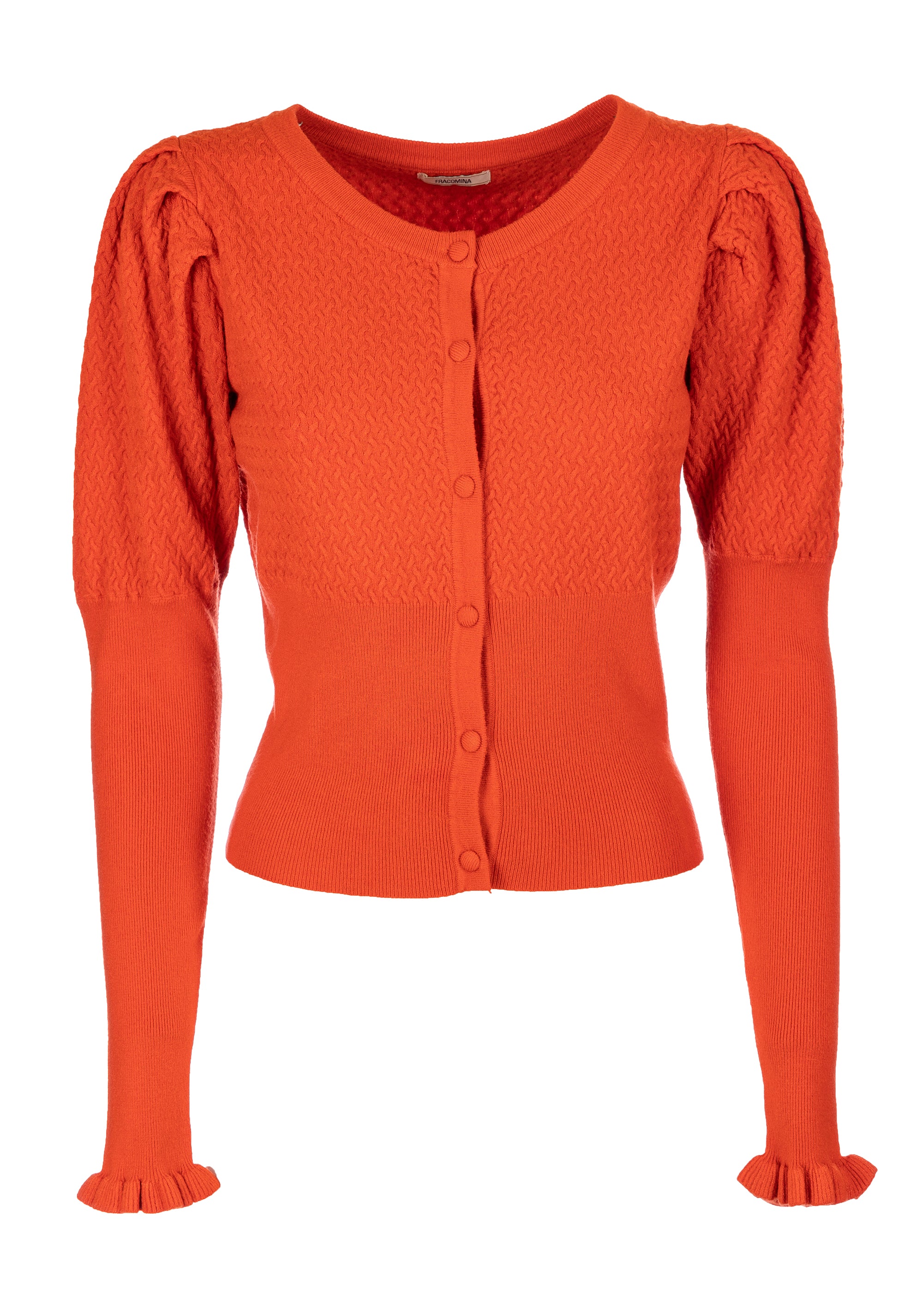 Cardigan regular con punto intrecciato FR23WT8021K50401 Fracomina