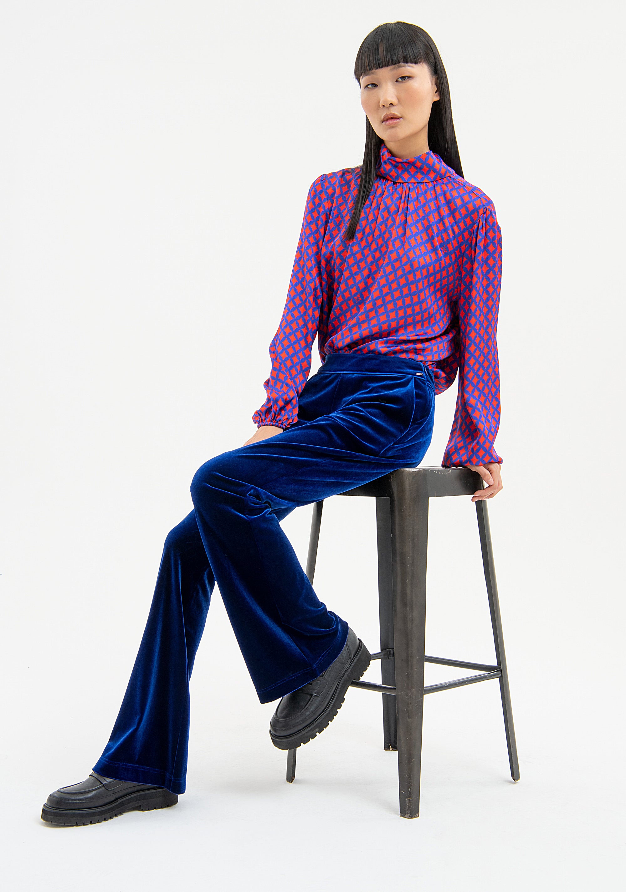 Pantaloni bootcut in velluto FR23WVA004W59701 Fracomina