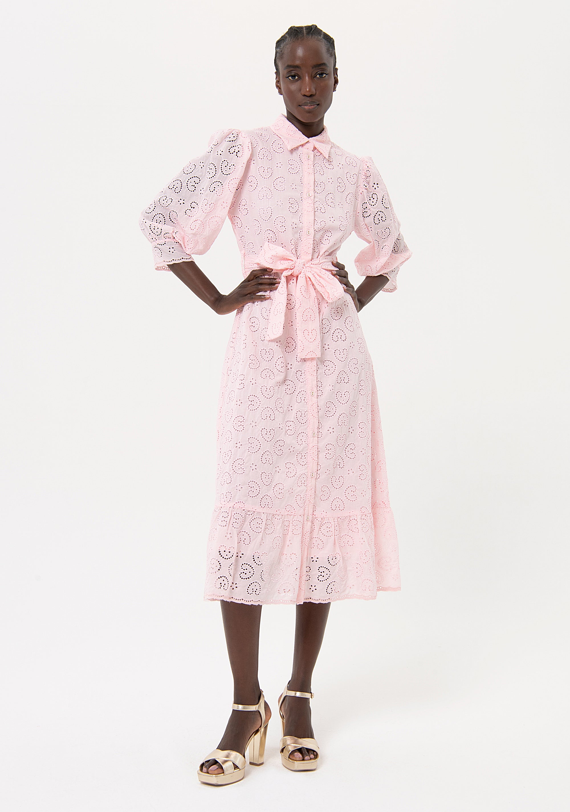 Dress Vestito Midi Pizzo Vestito Donna Abiti In Pizzo Sangallo