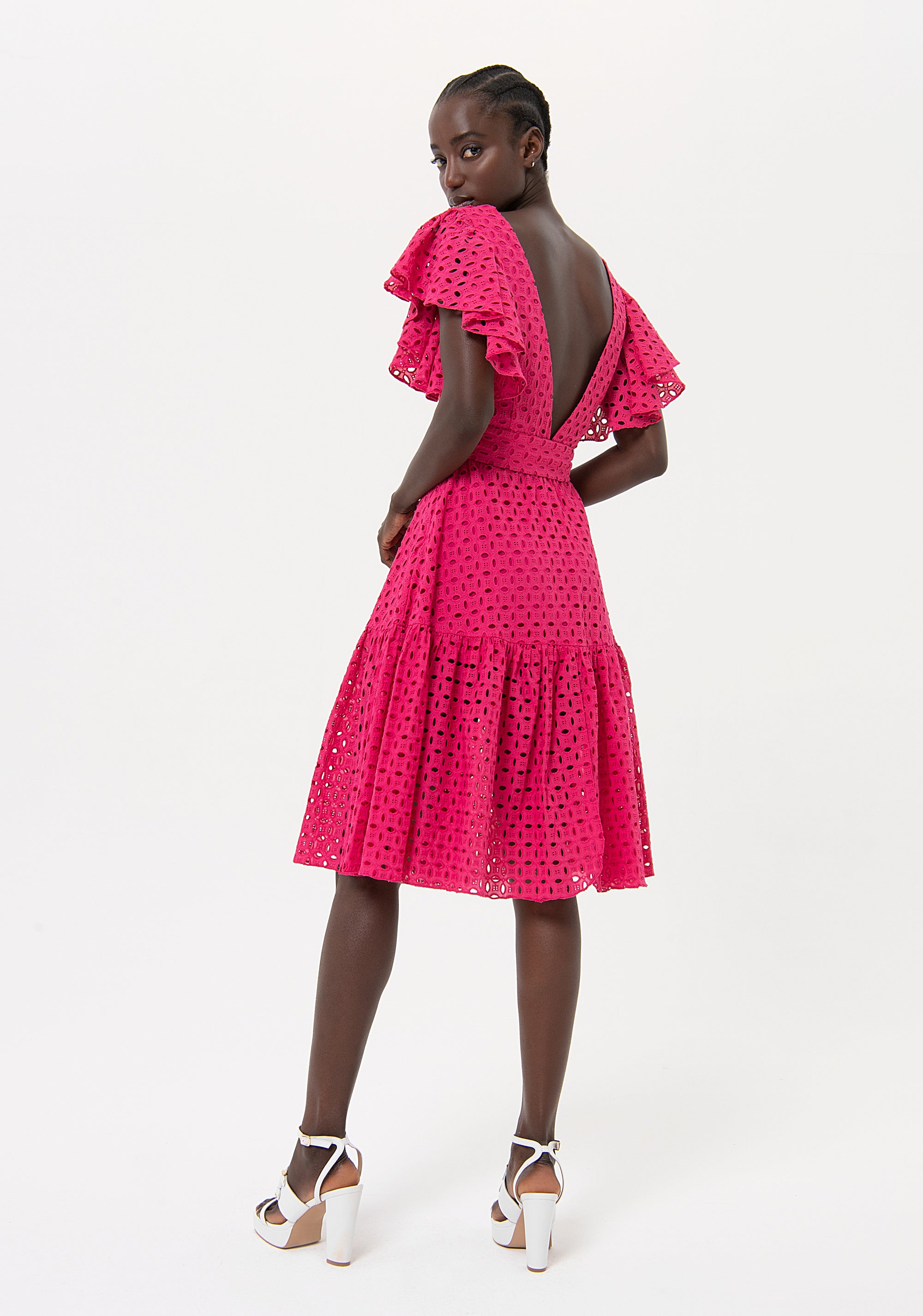 Abito regular midi in pizzo San Gallo FR24SD2024W40401 Fracomina