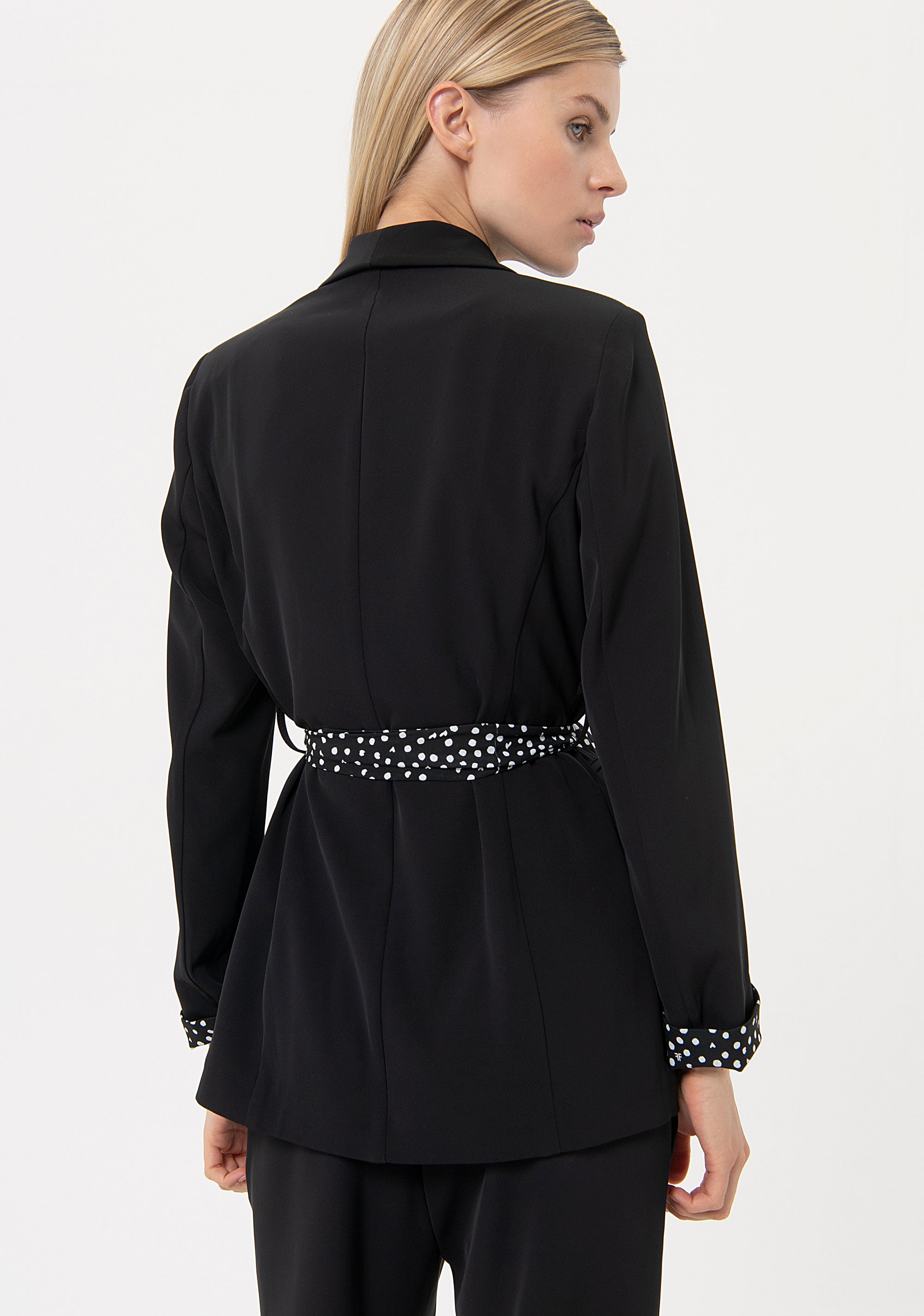 Blazer regular lungo in tessuto tecnico