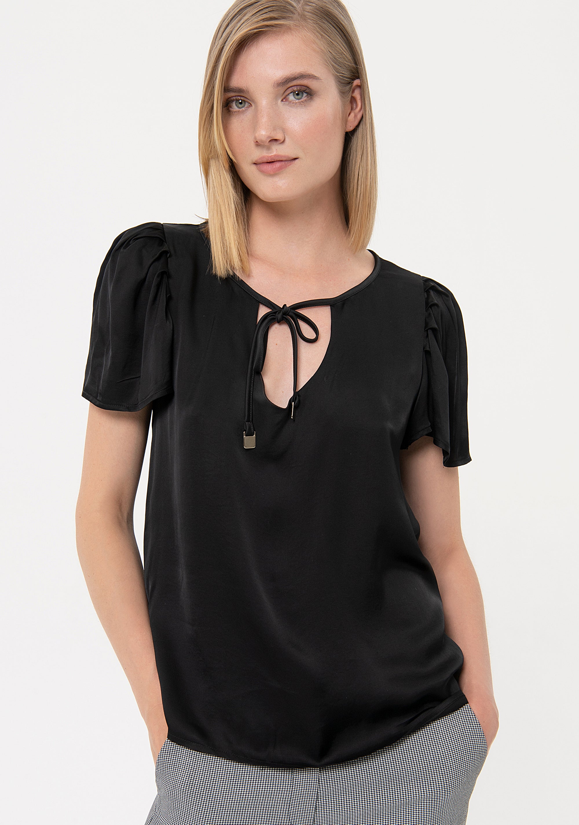 Blusa regular con goccia sullo scollo FR24ST1048W41101 Fracomina