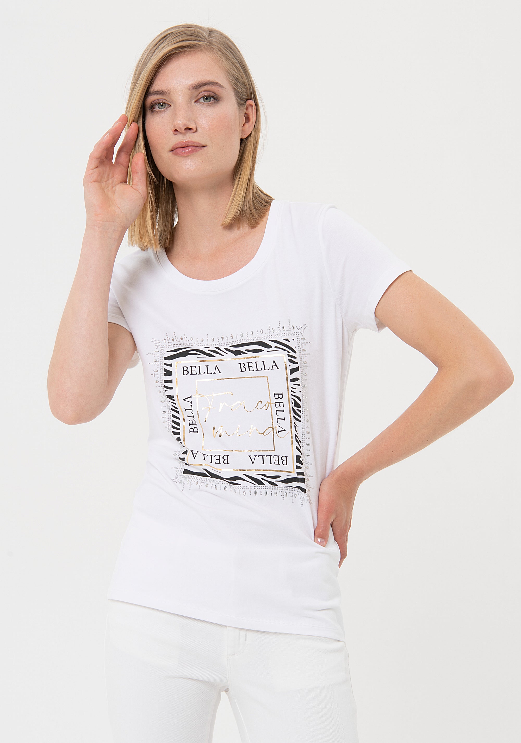 T-shirt regular in jersey FR24ST3004J40110 Fracomina
