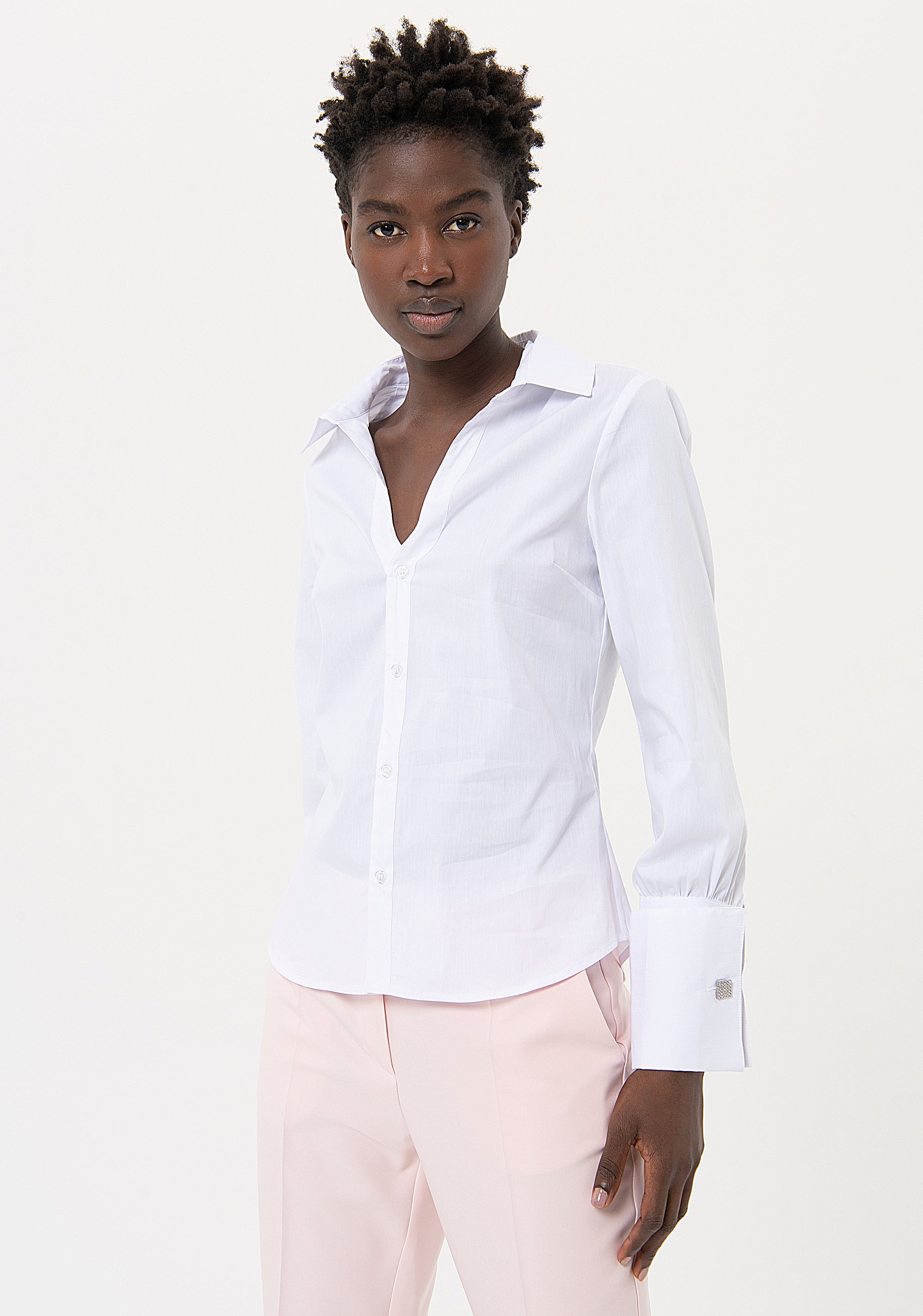Camicia regular in popeline FR24ST6008W40201 Fracomina