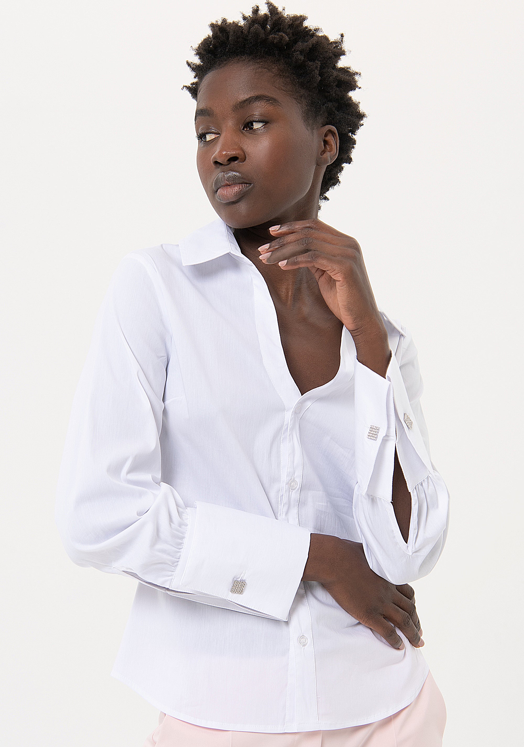 Camicia regular in popeline FR24ST6008W40201 Fracomina
