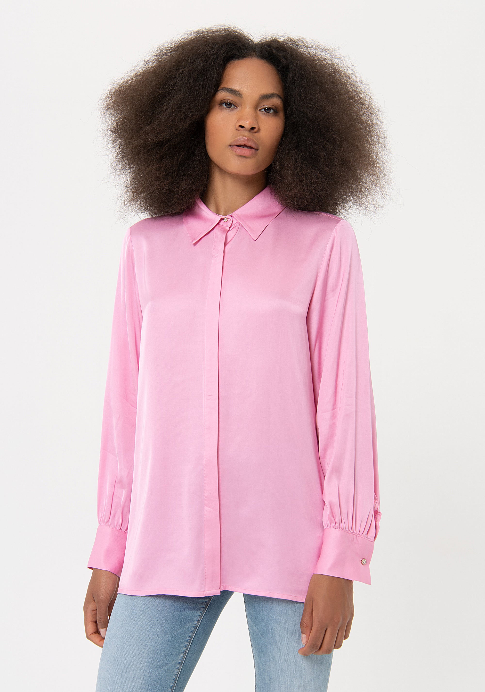 Camicia regular in raso FR24ST6017W51701 Fracomina