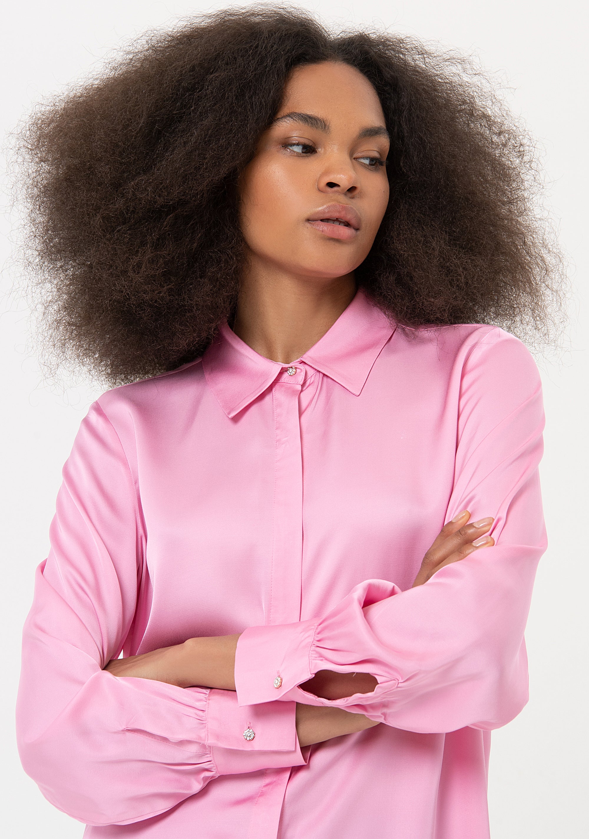 Camicia regular in raso FR24ST6017W51701 Fracomina