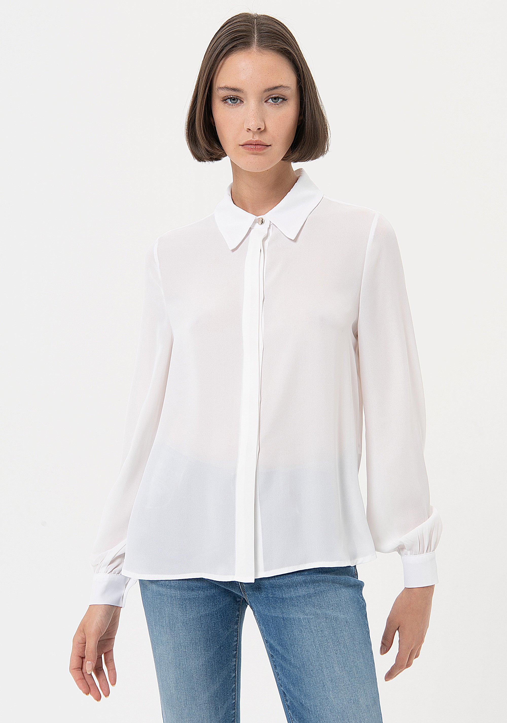 Camicia regular in georgette FR24ST6025W41201 Fracomina