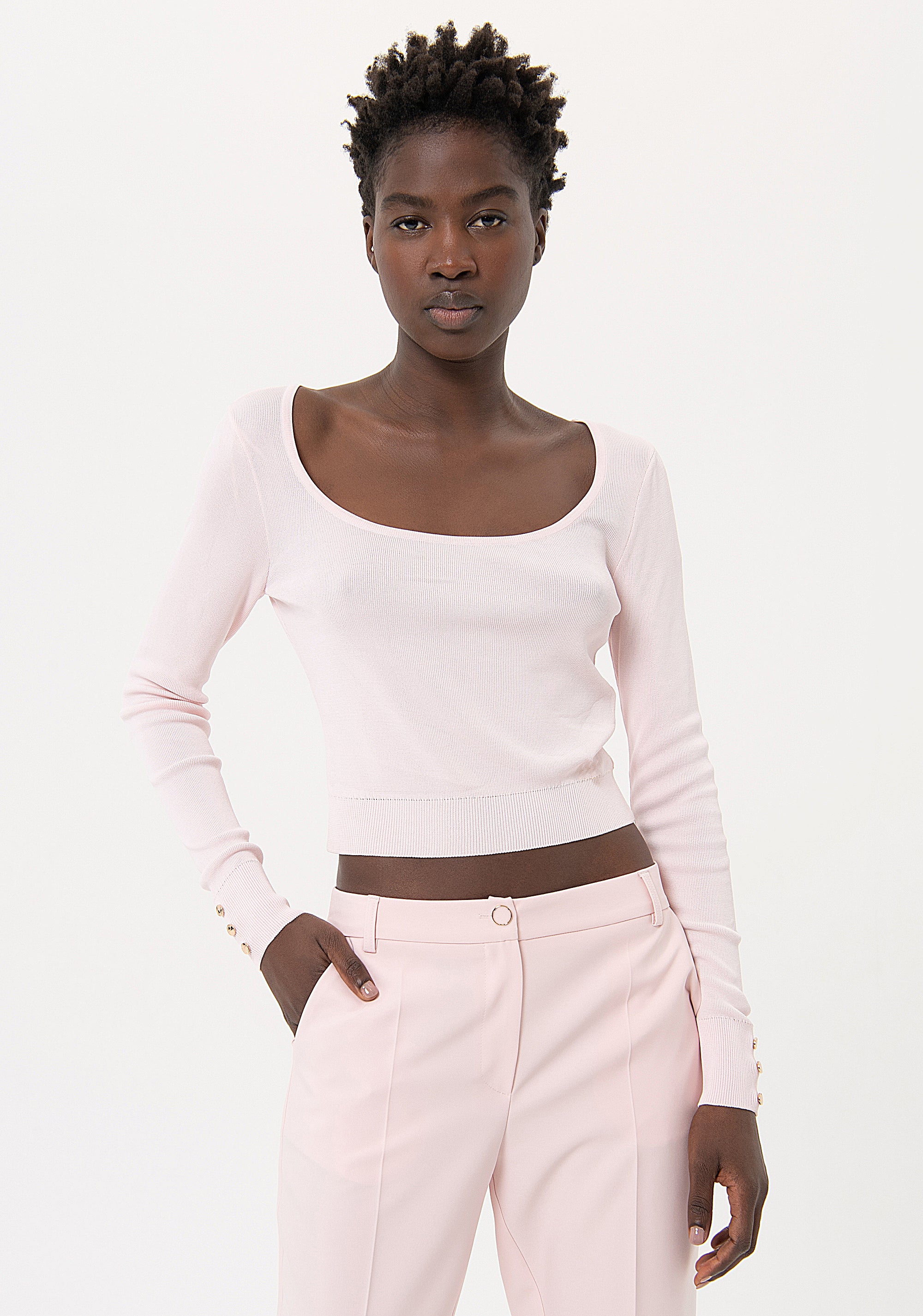 Maglia slim a costine FR24ST7001K41601 Fracomina