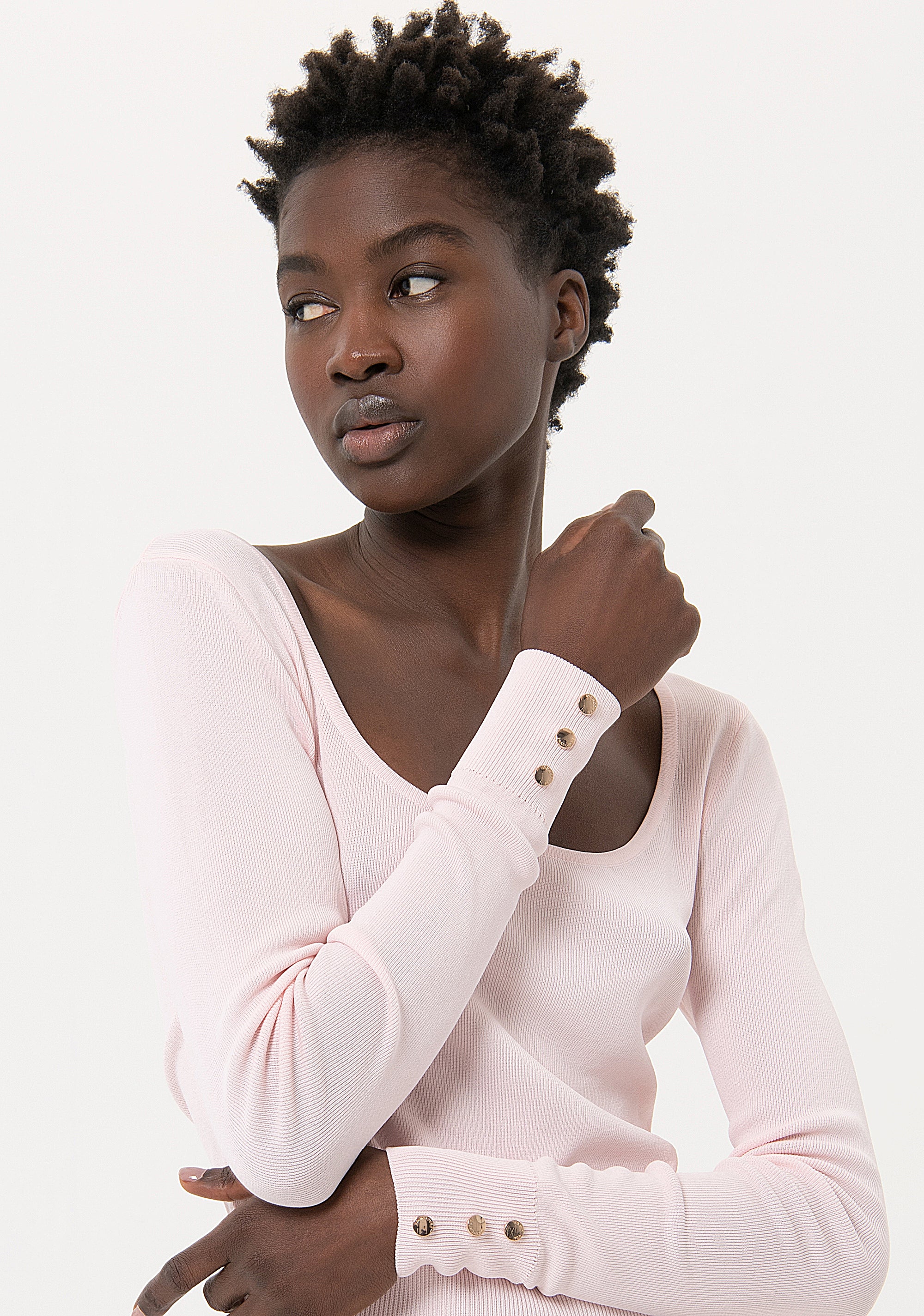 Maglia slim a costine FR24ST7001K41601 Fracomina