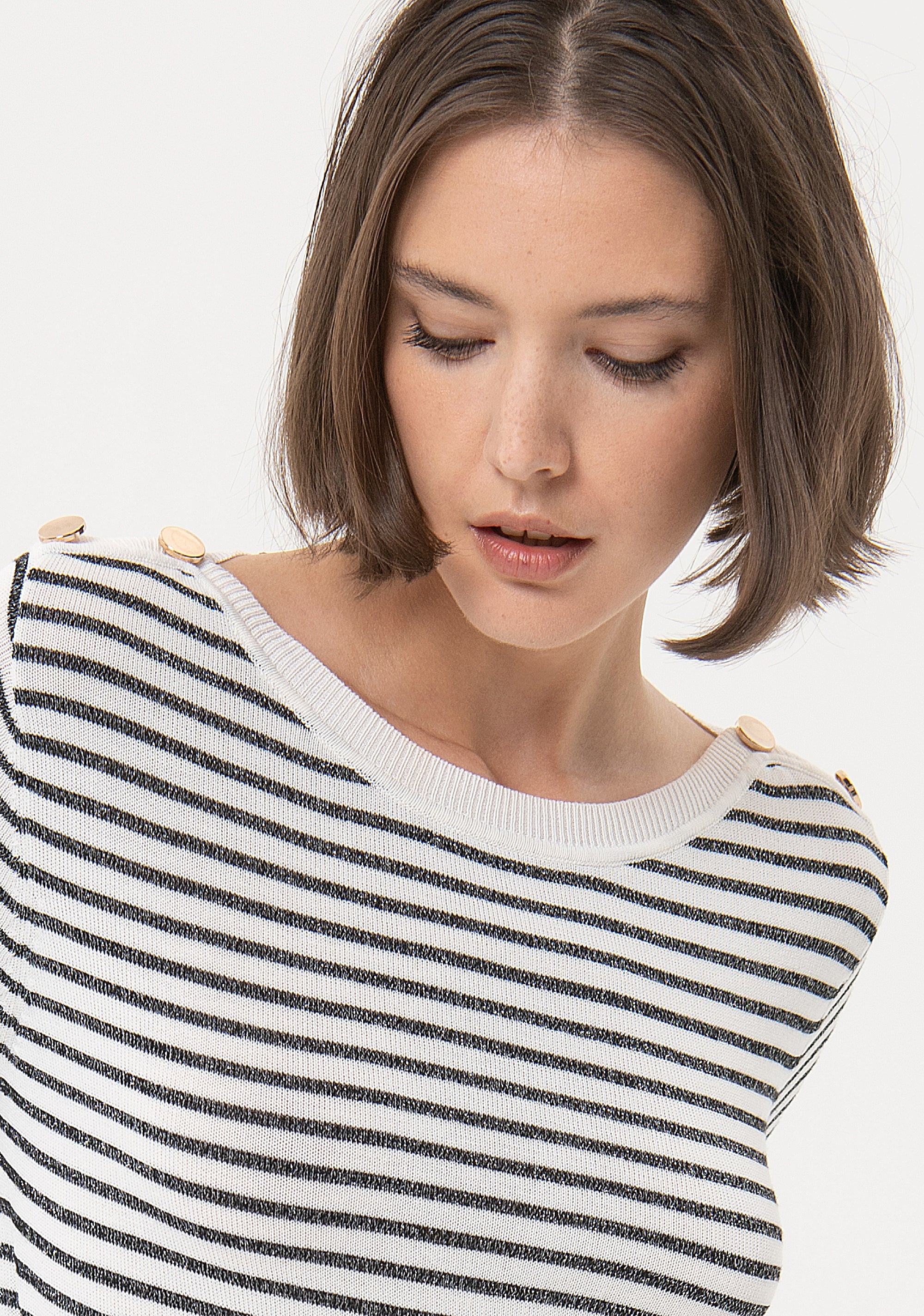 Maglia over lunga a righe FR24ST7006K416Q7 Fracomina