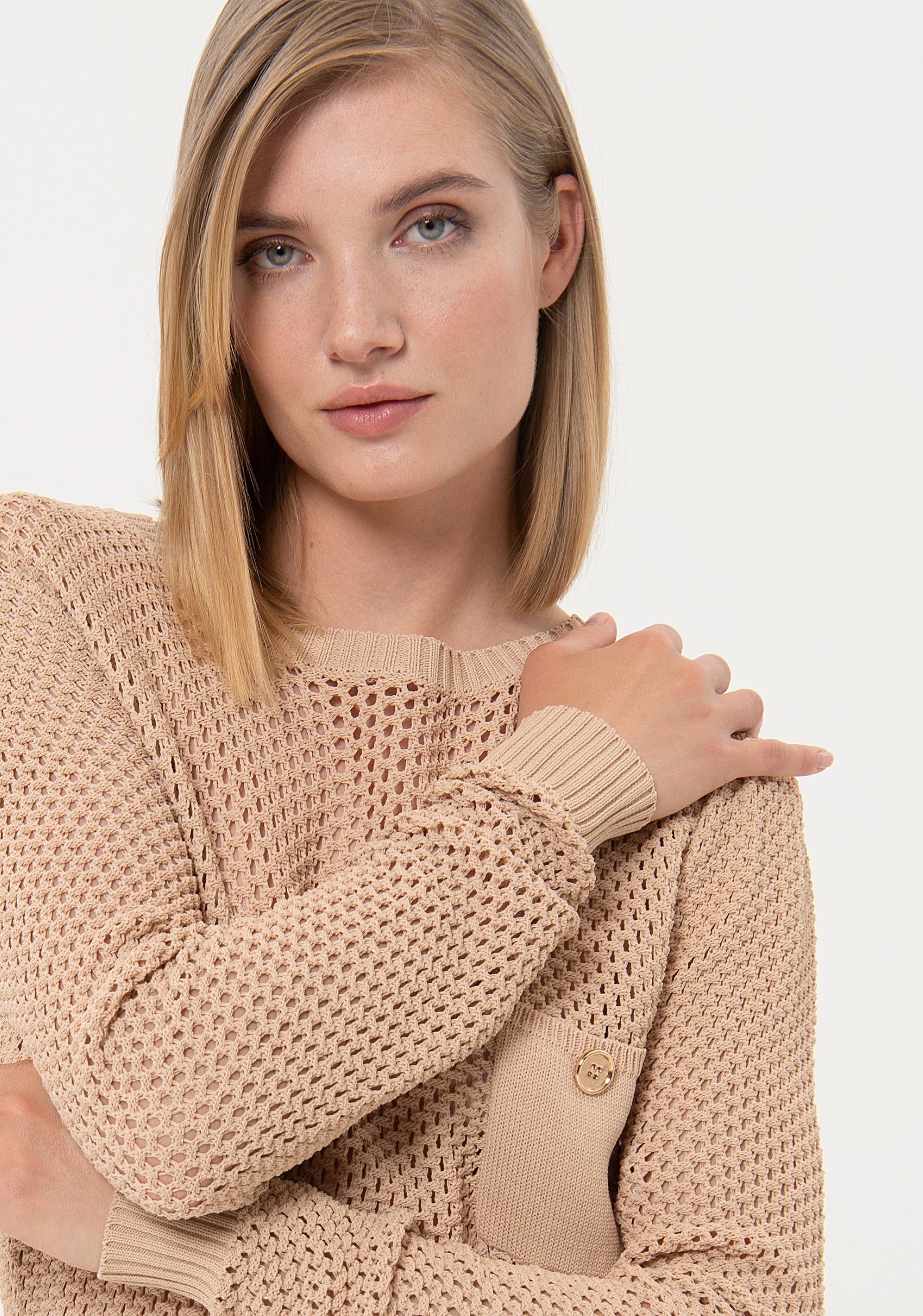 Maglia regular con punto rete FR24ST7009K41601 Fracomina