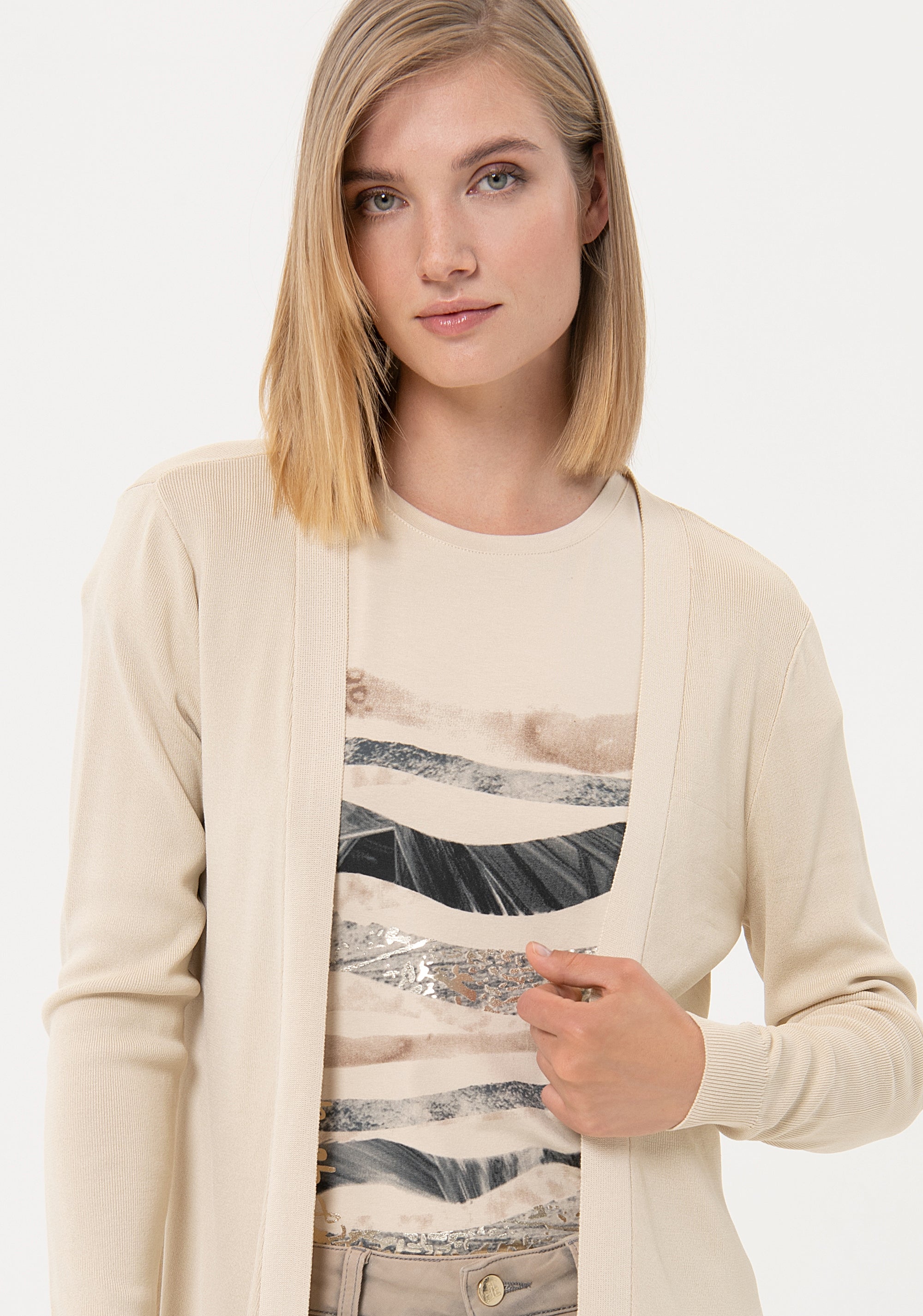 Cardigan regular aperto lungo FR24ST8001K41601 Fracomina