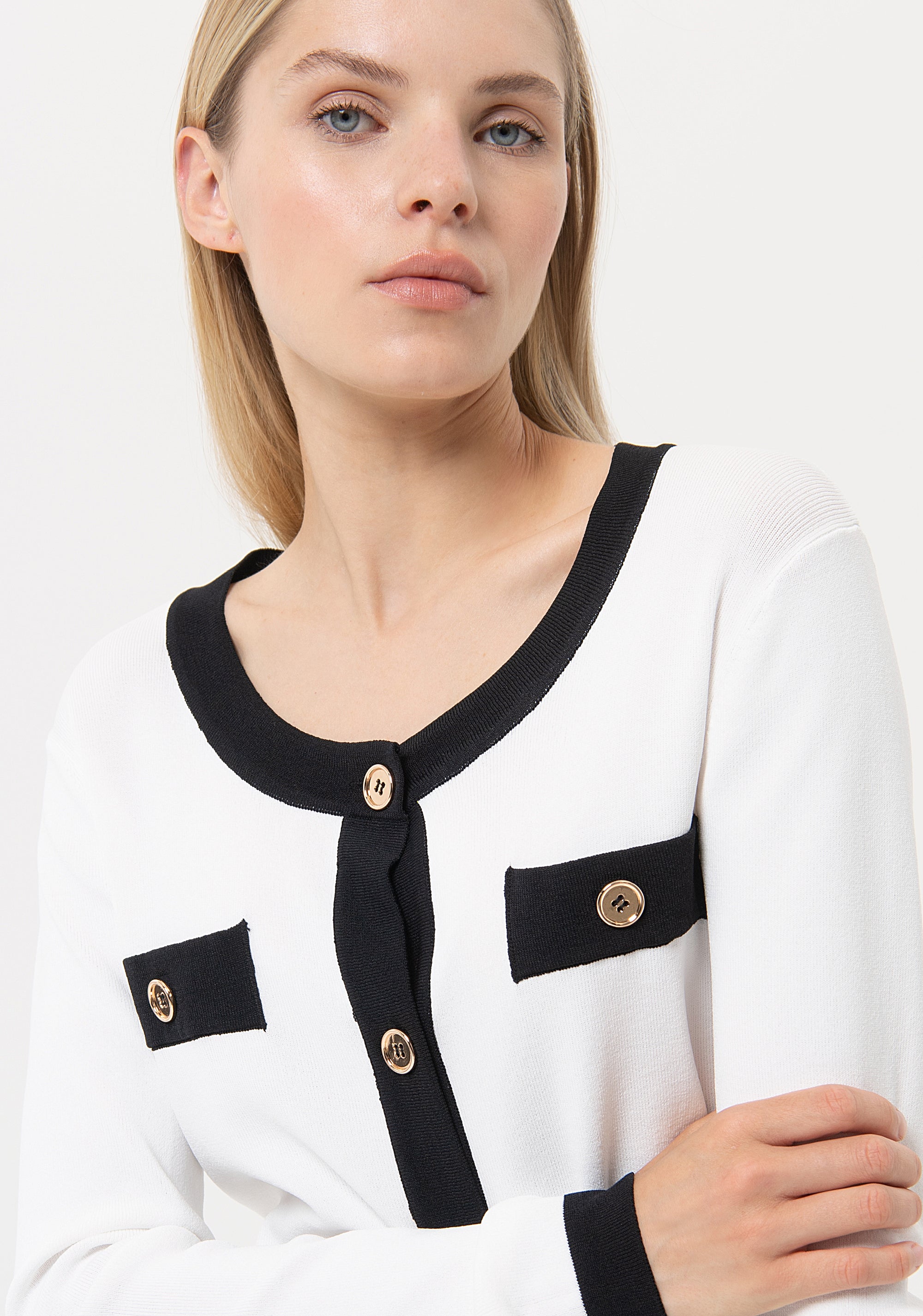 Cardigan regular con maniche lunghe FR24ST8004K41601 Fracomina