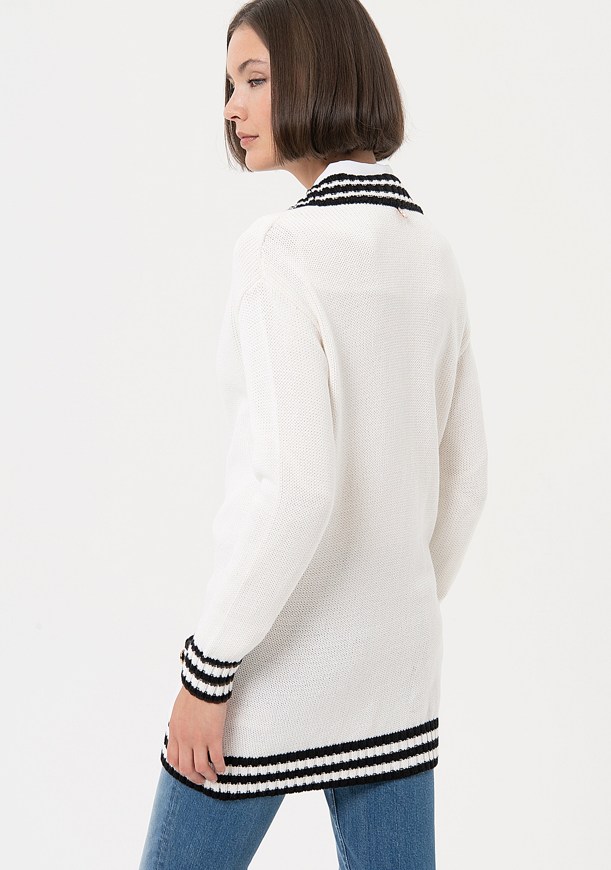 Cardigan regular lungo FR24ST8007K48801 Fracomina