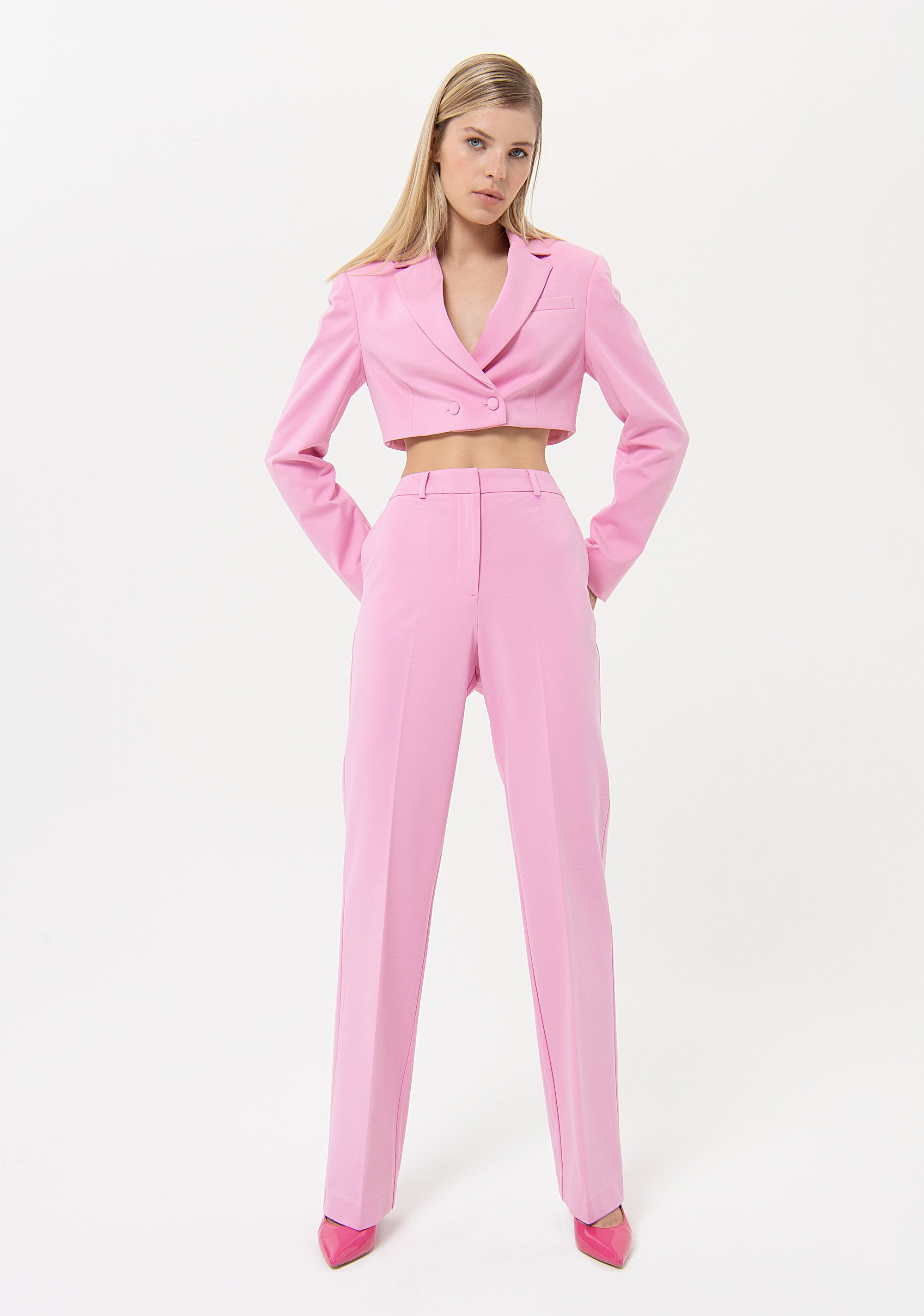 Pantaloni a palazzo flare in tessuto tecnico