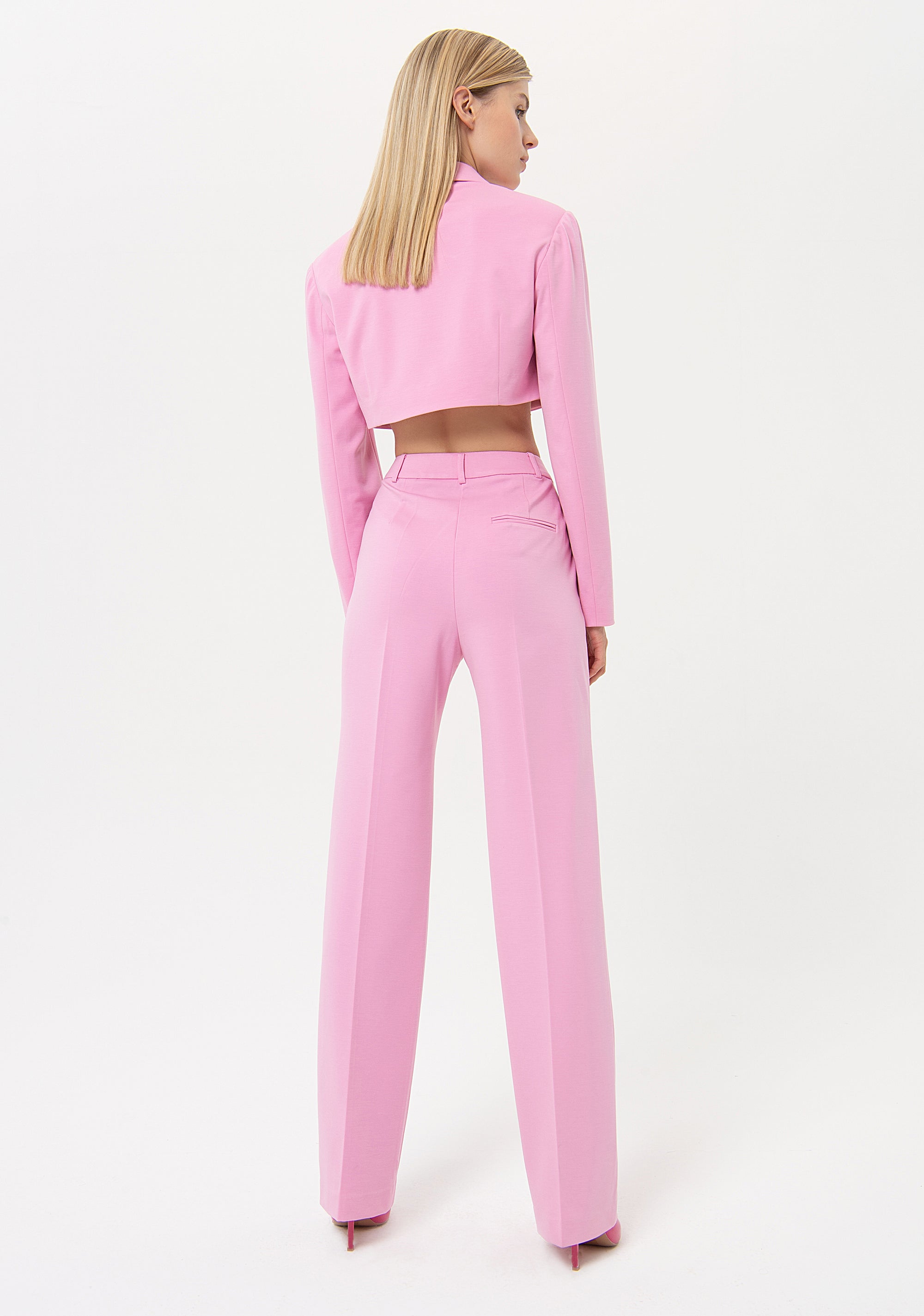 Pantaloni a palazzo flare in tessuto tecnico