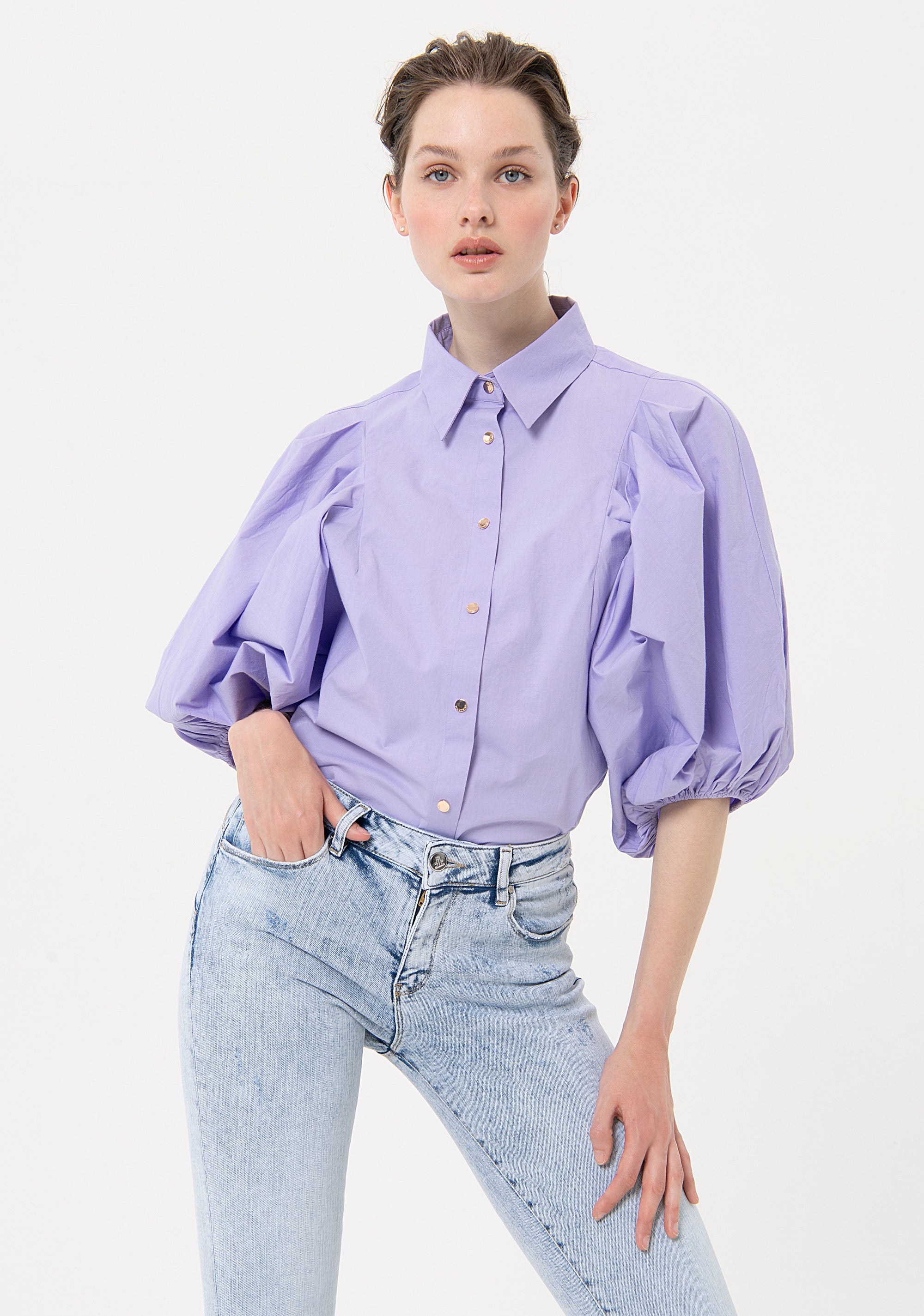 Jeans skinny effetto push up in denim con lavaggio bleached FR24SV8000D40193-685 Fracomina