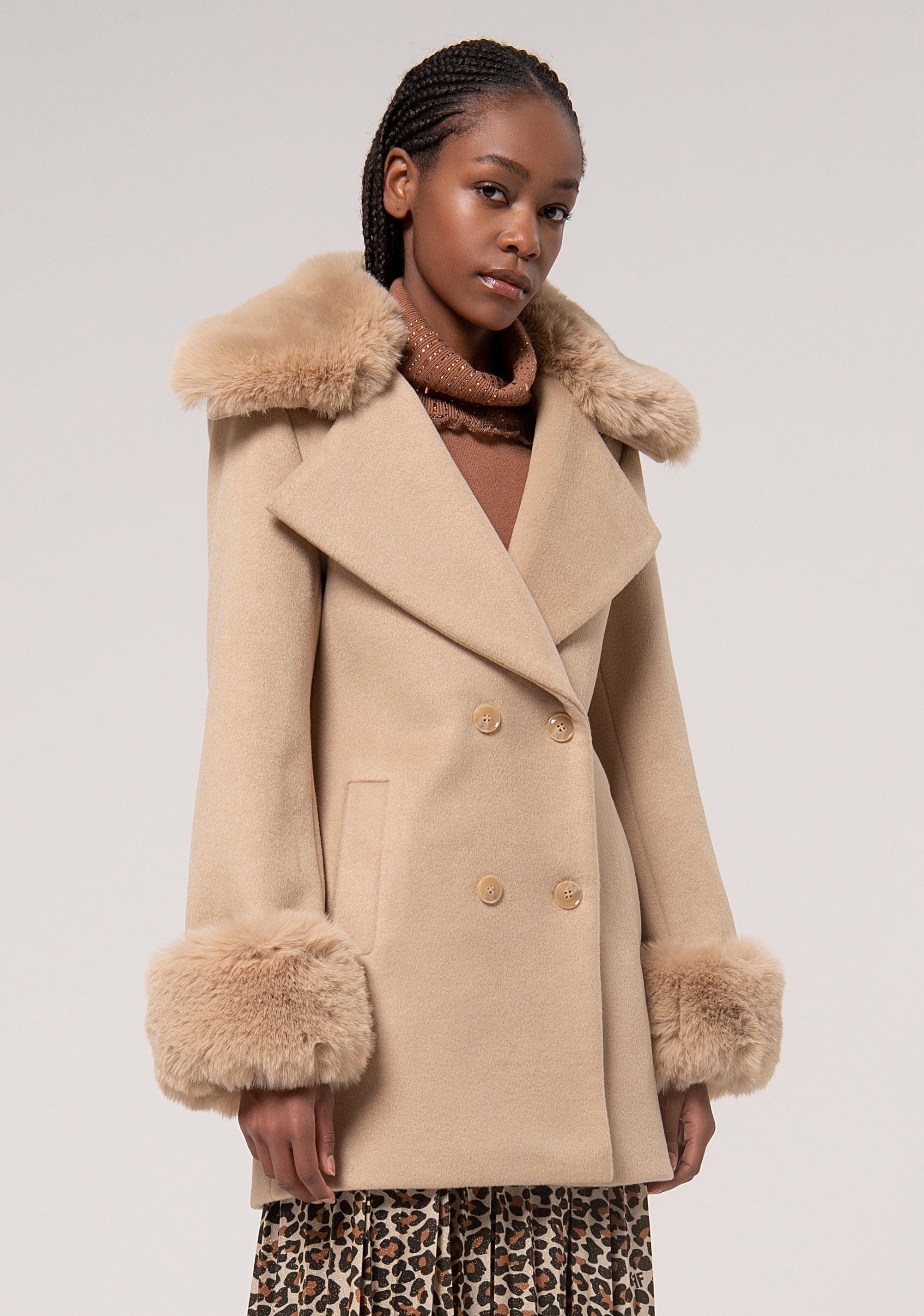 Cappotto regular doppiopetto FR24WC1007W57901-L20 Fracomina