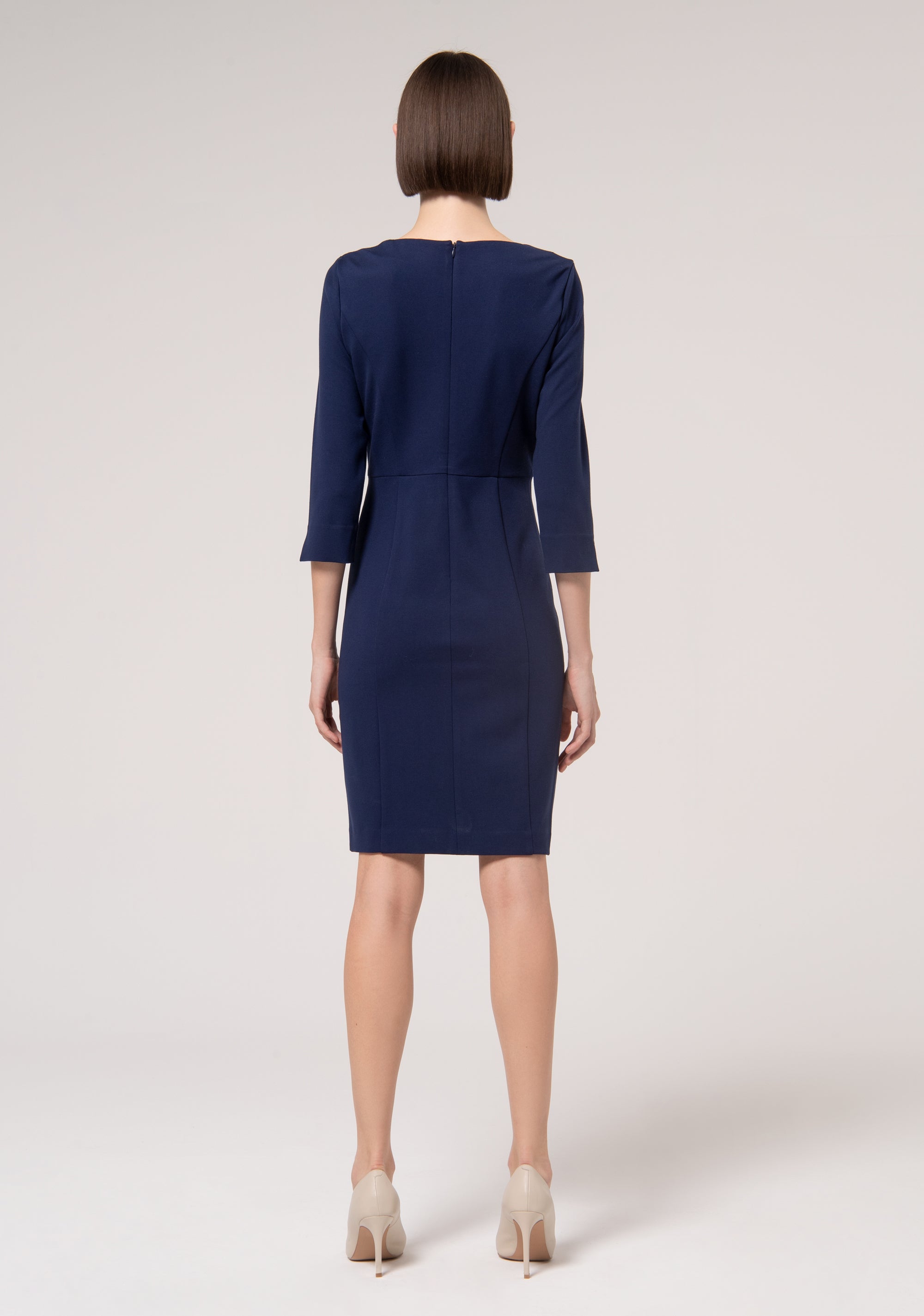 Abito slim mini in tessuto stretch