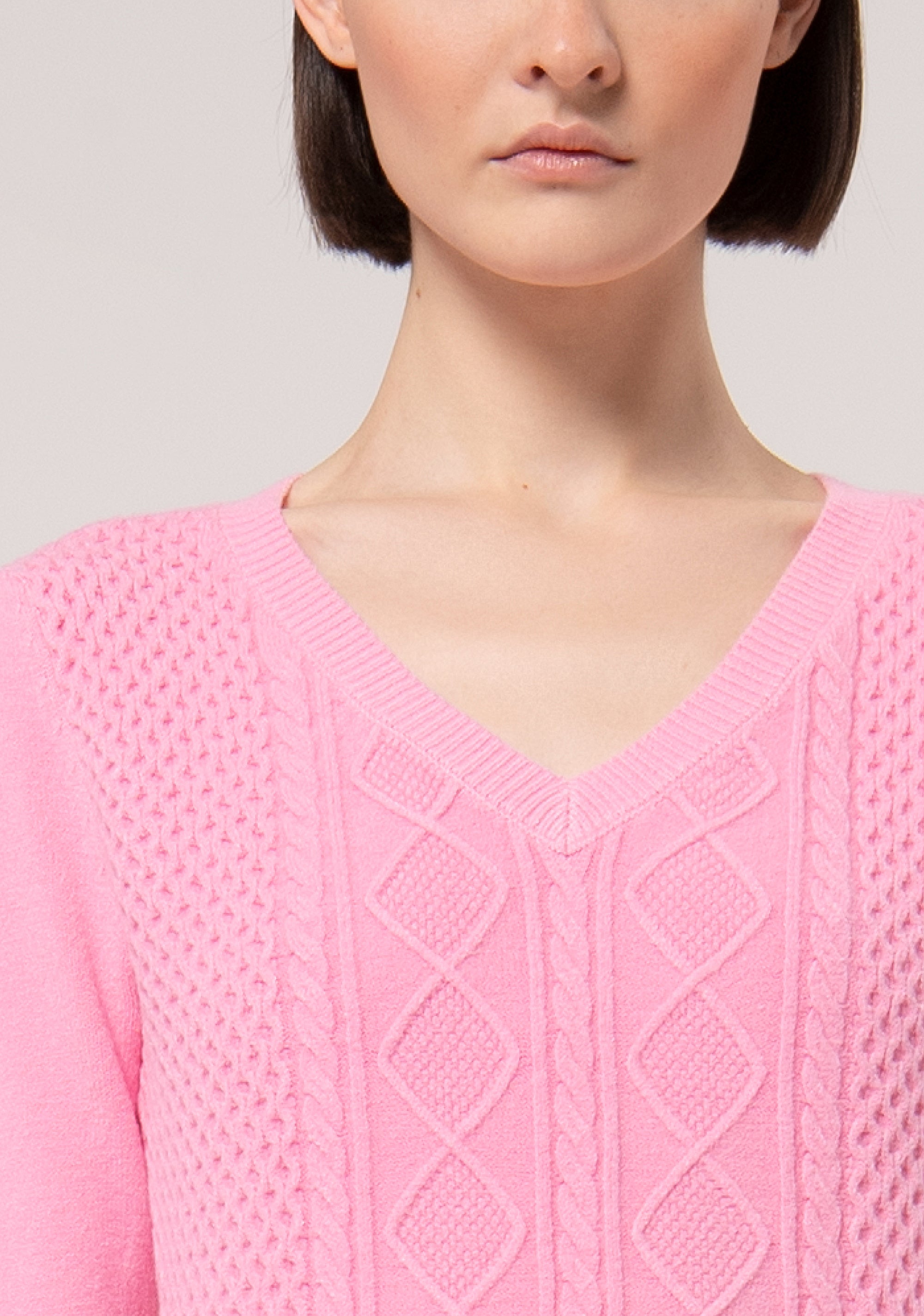 Maglia regular con punto treccia FR24WT7050K50201-S71 Fracomina