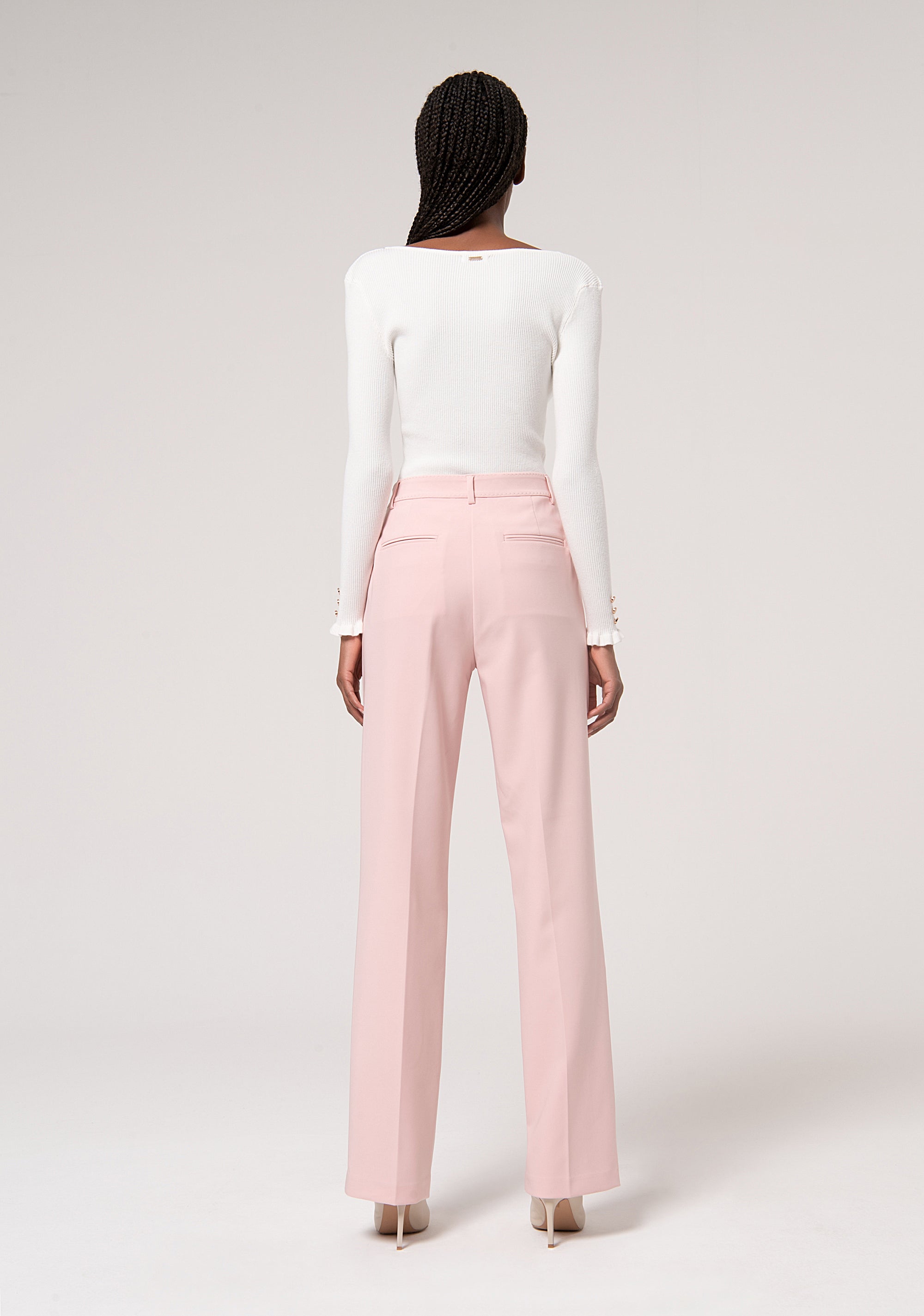 Pantalone regular in tessuto stretch