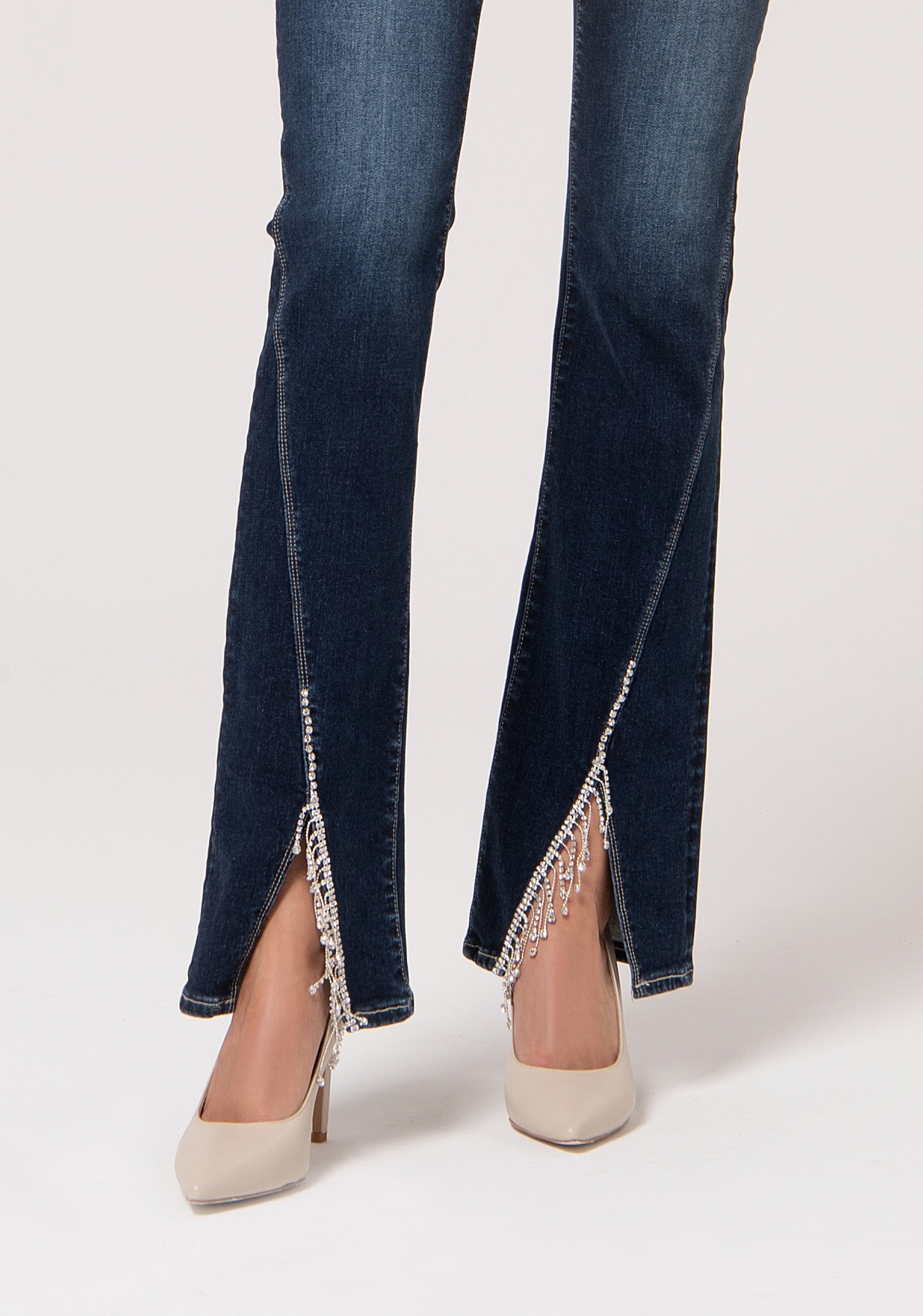 Jeans bootcut in denim con lavaggio scuro FR24WVA008D409R9-117 Fracomina