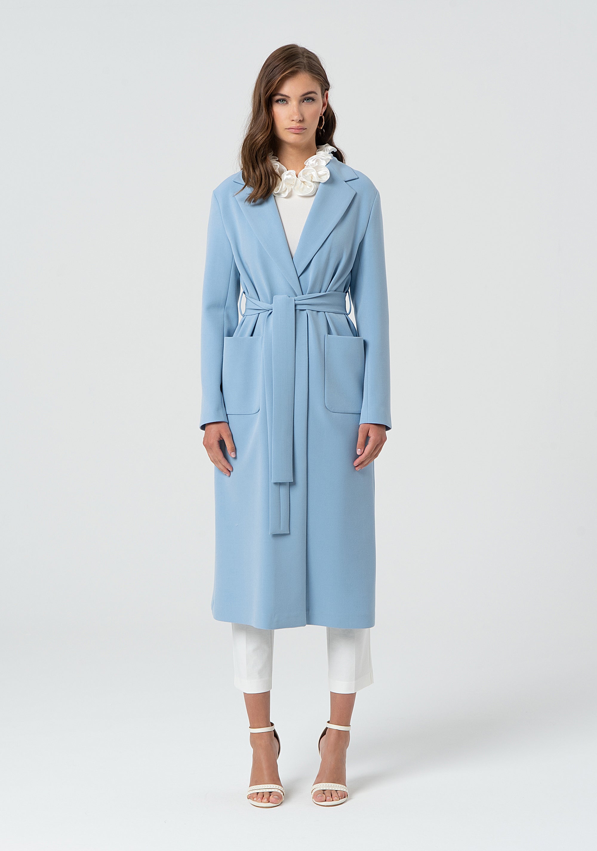 Cappotto regular lungo in crepe FR25SC1001W50901 FRACOMINA