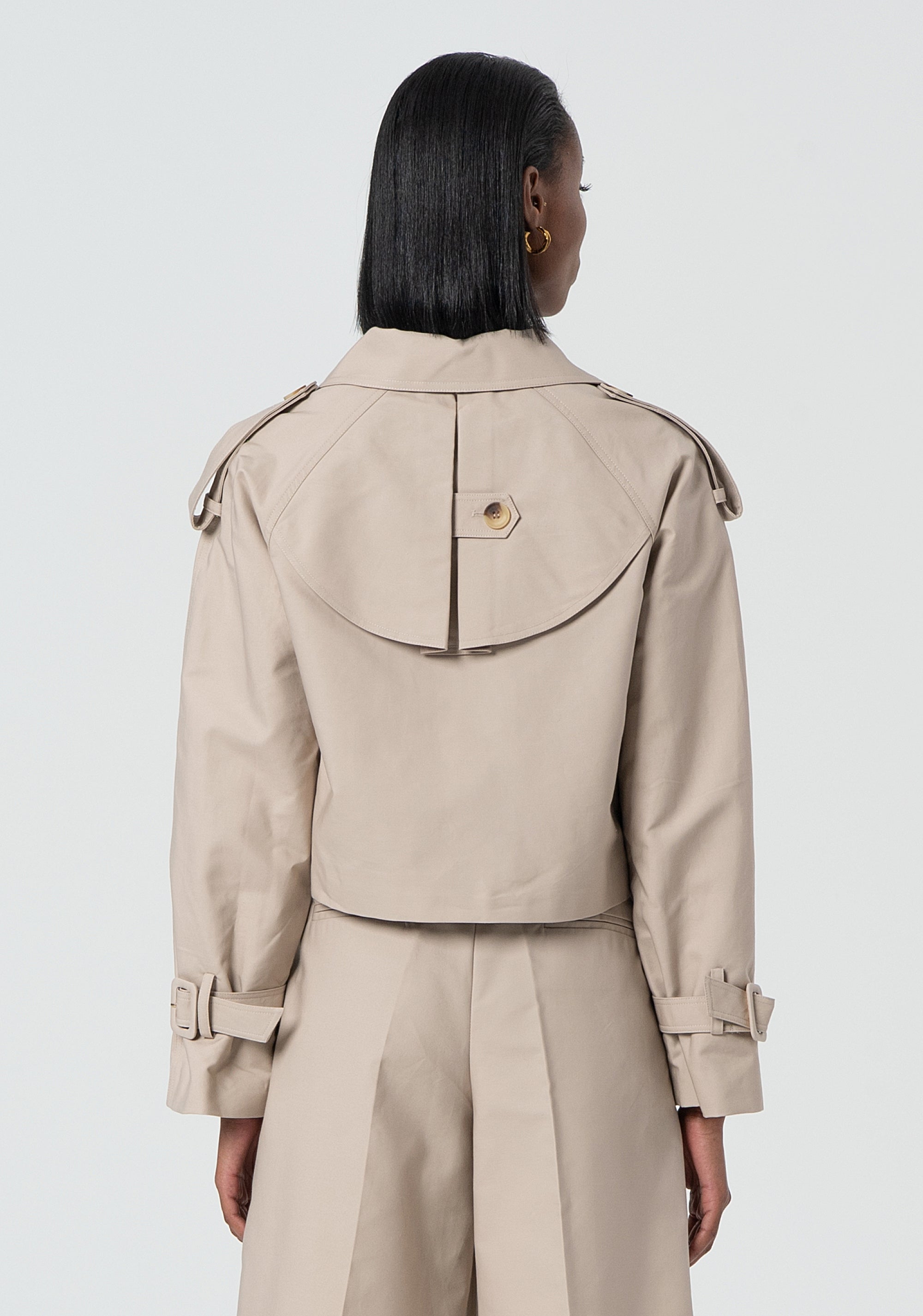 Trench cropped in cotone FR25SC7001W76401-208 Fracomina
