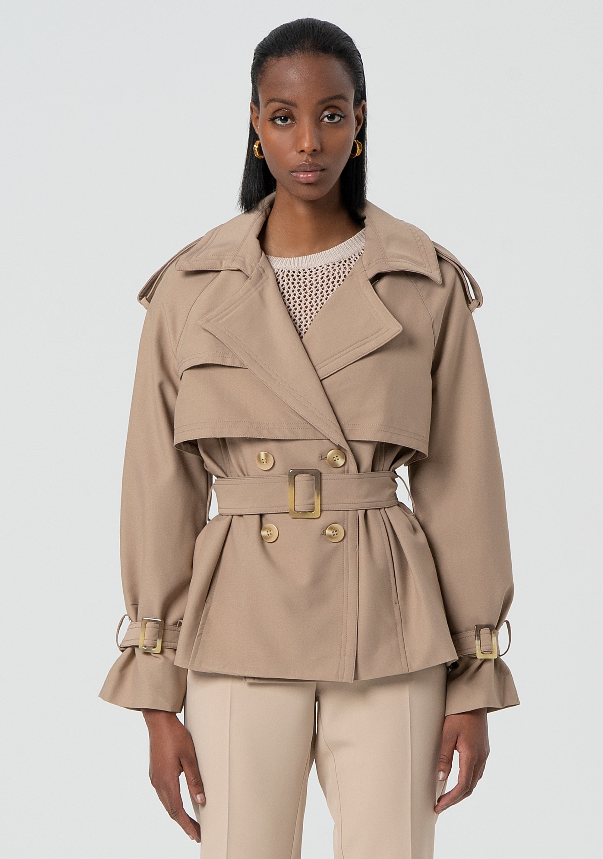 Trench regular in tessuto tecnico FR25SC7002O41901-208 Fracomina