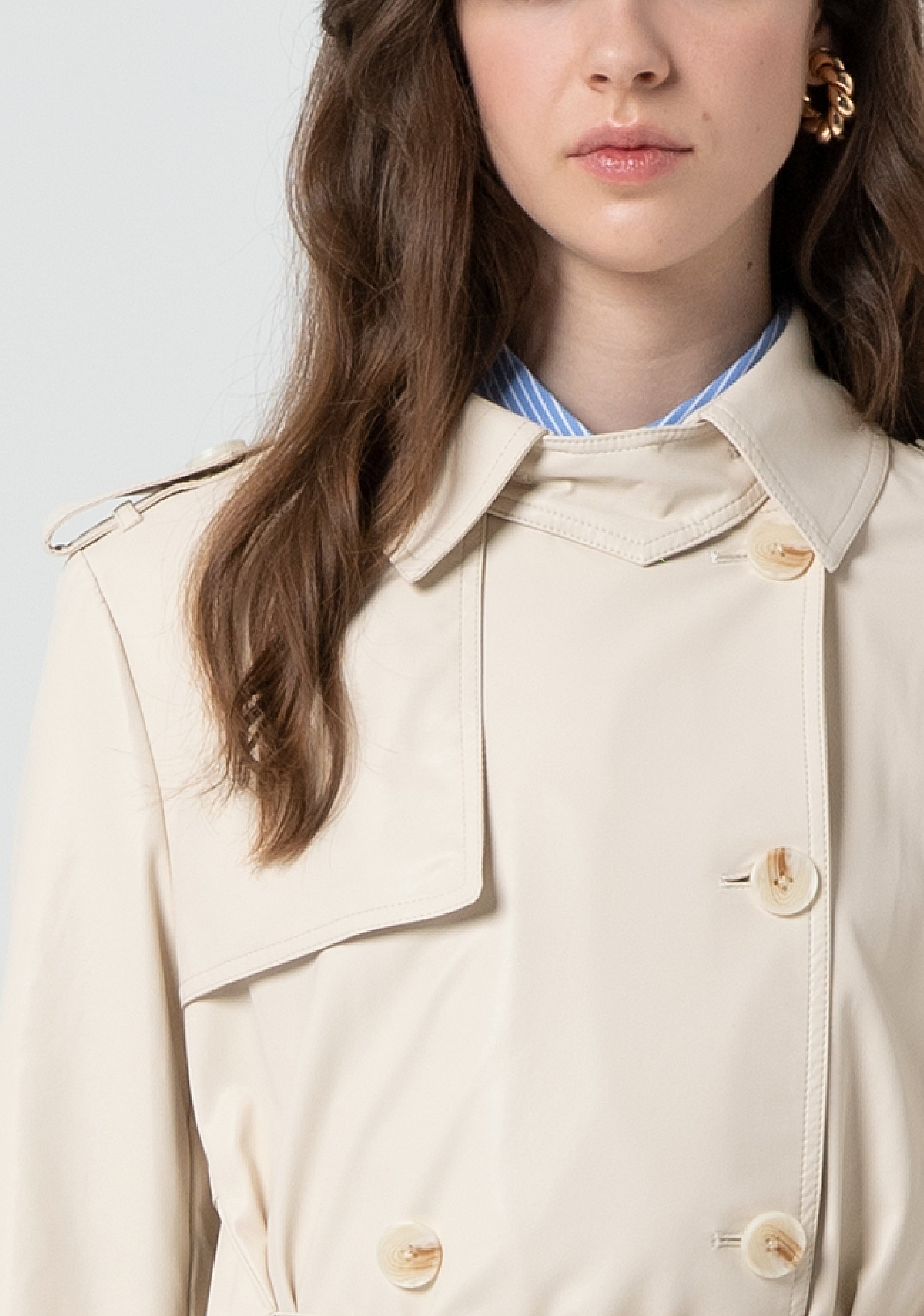 Trench regular in tessuto tecnico FR25SC7006P41101-251 Fracomina