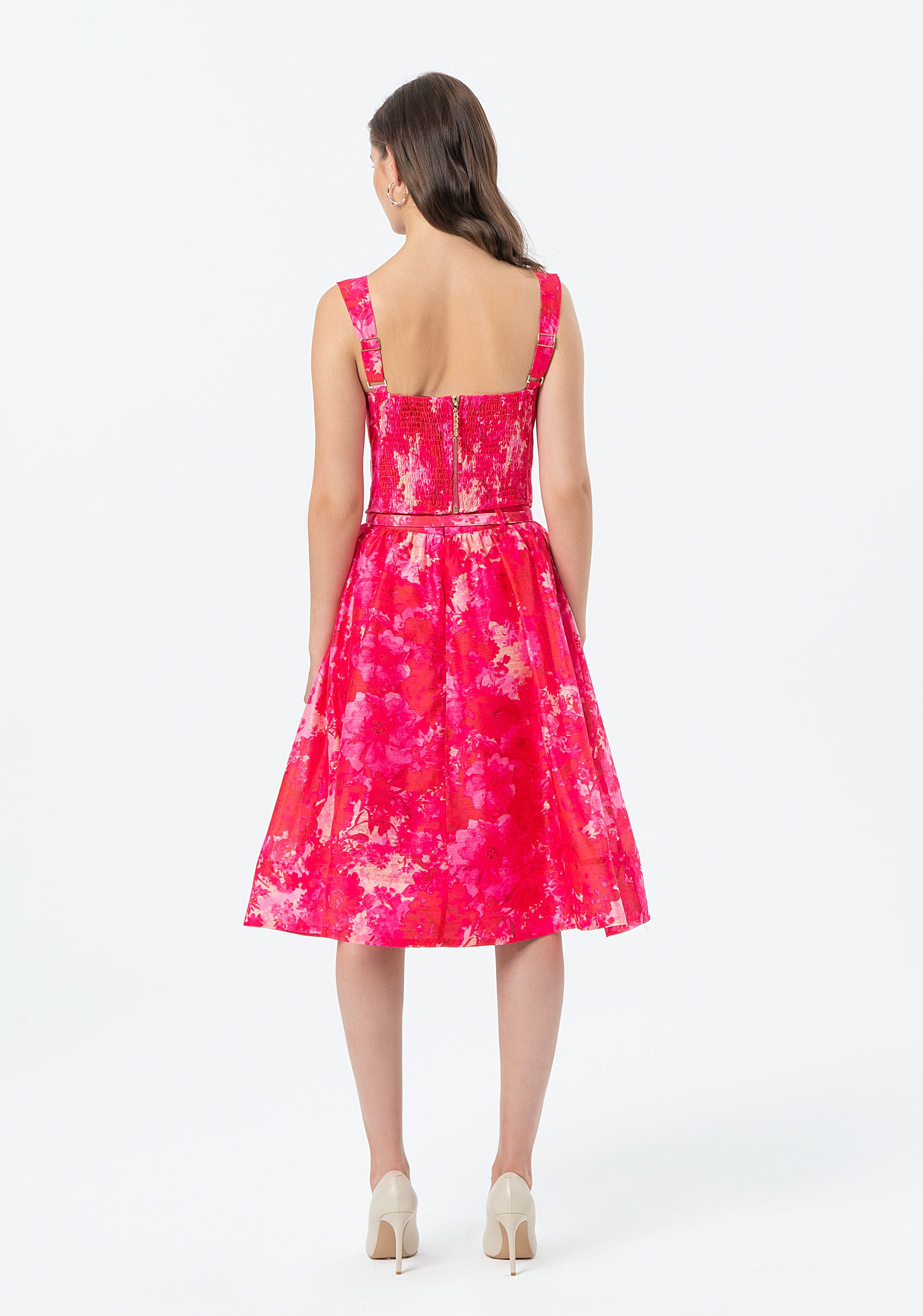 Gonna svasata midi in fantasia astratta FR25SG2012W775U6-G88 Fracomina