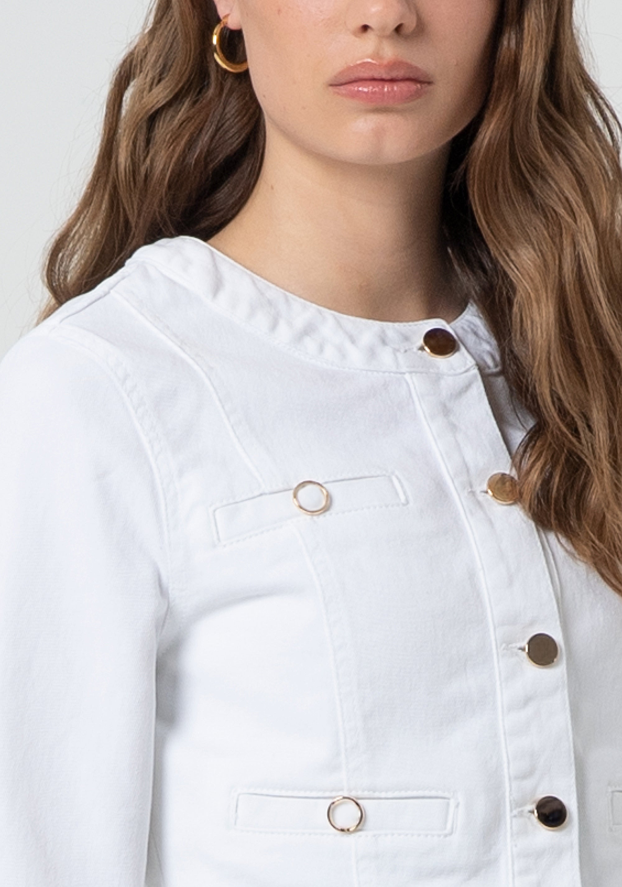 Giacca cropped in bull FR25SJ4004W61501-278 Fracomina