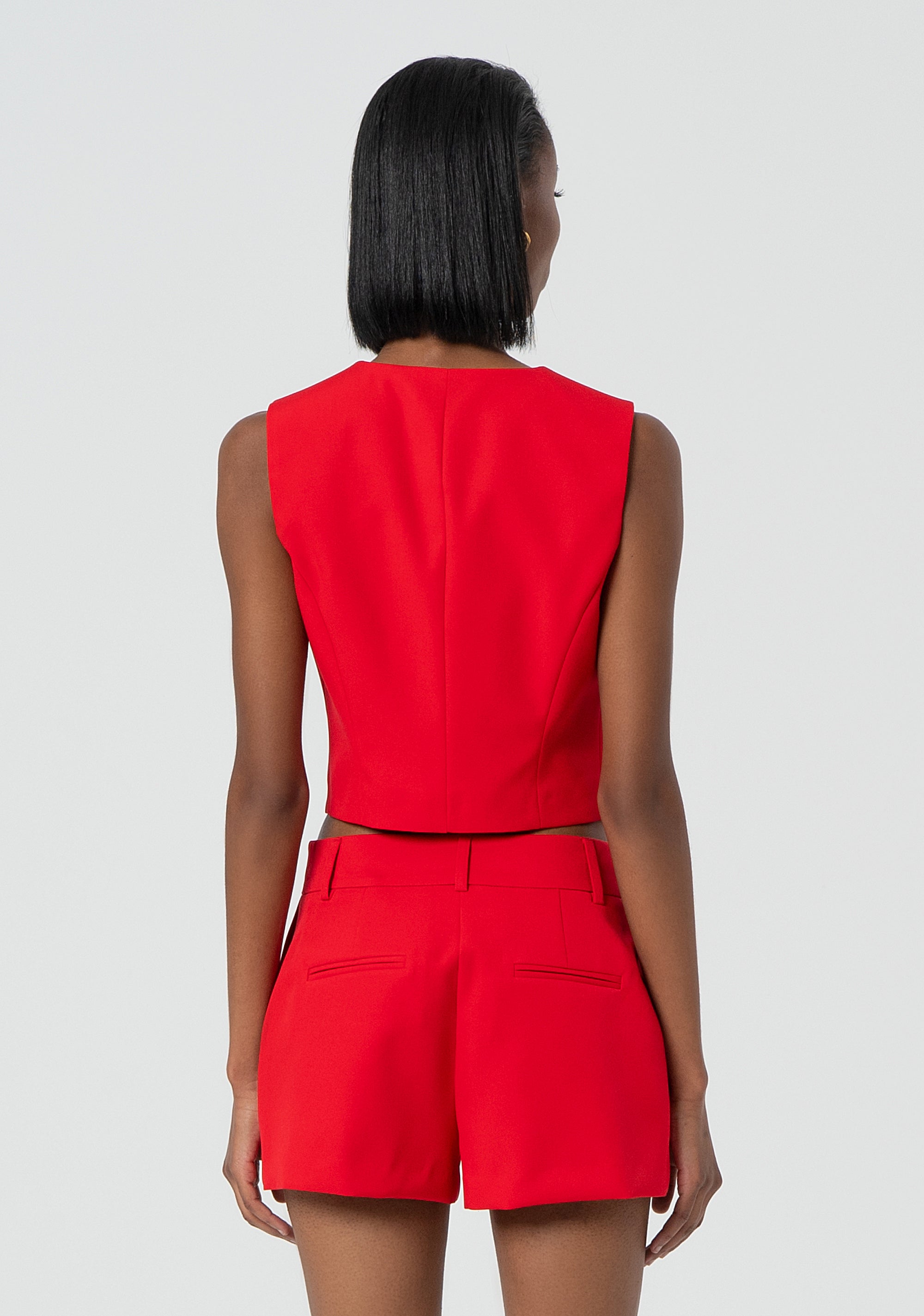 Gilet cropped in tessuto elegante FR25SJ5009W42901-234 Fracomina