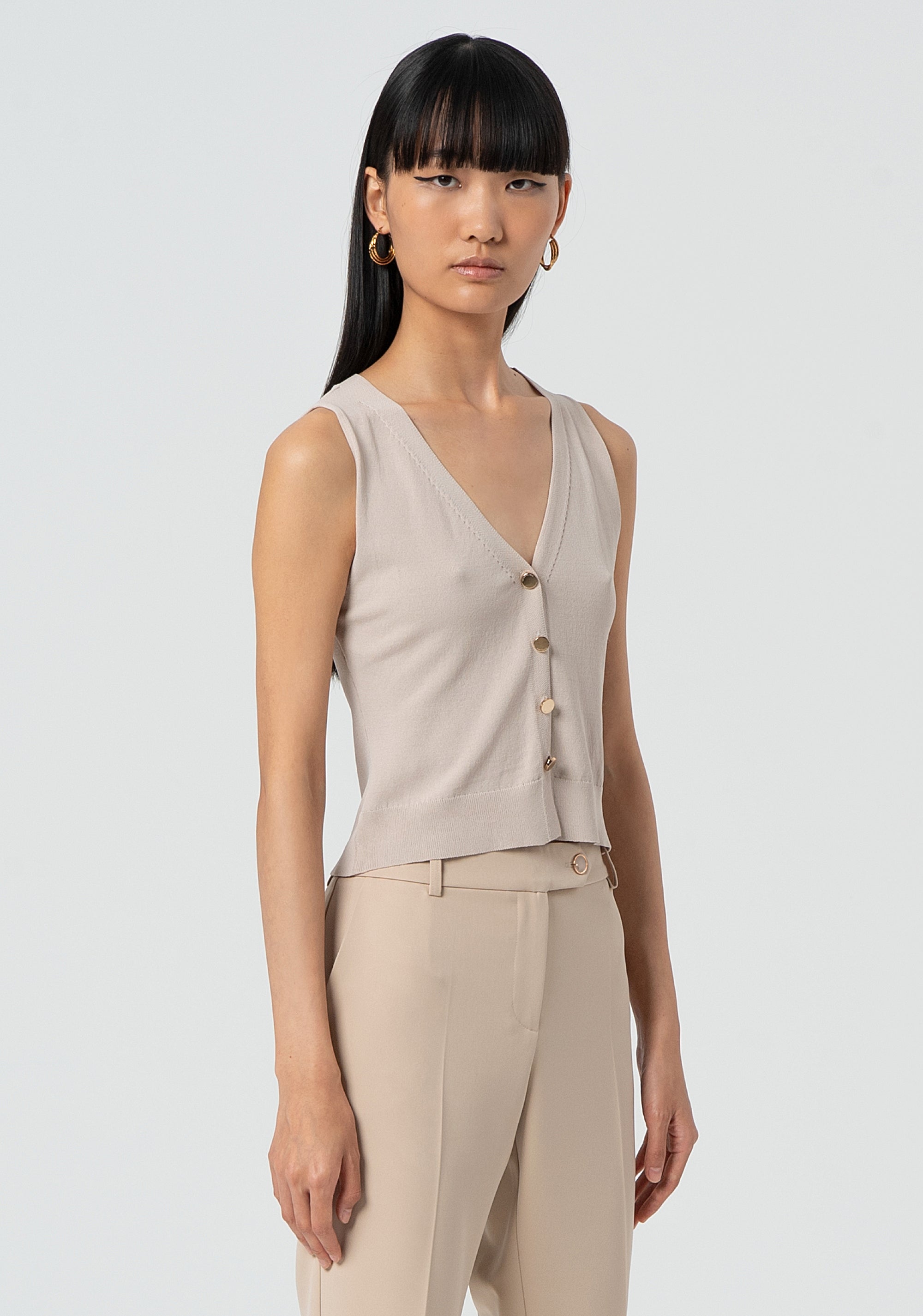Gilet aderente in maglia FR25SJ5011K41601-208 Fracomina