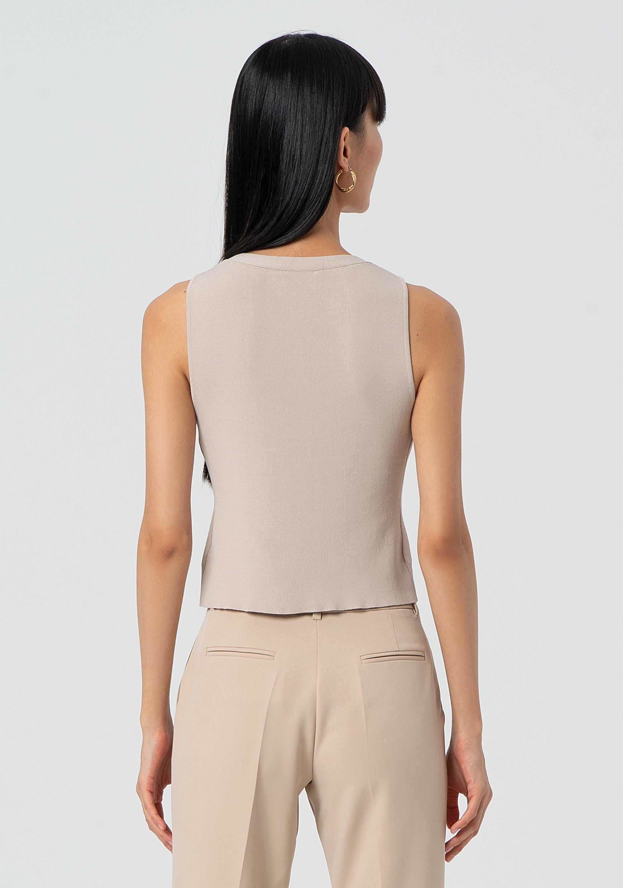 Gilet aderente in maglia FR25SJ5011K41601-208 Fracomina