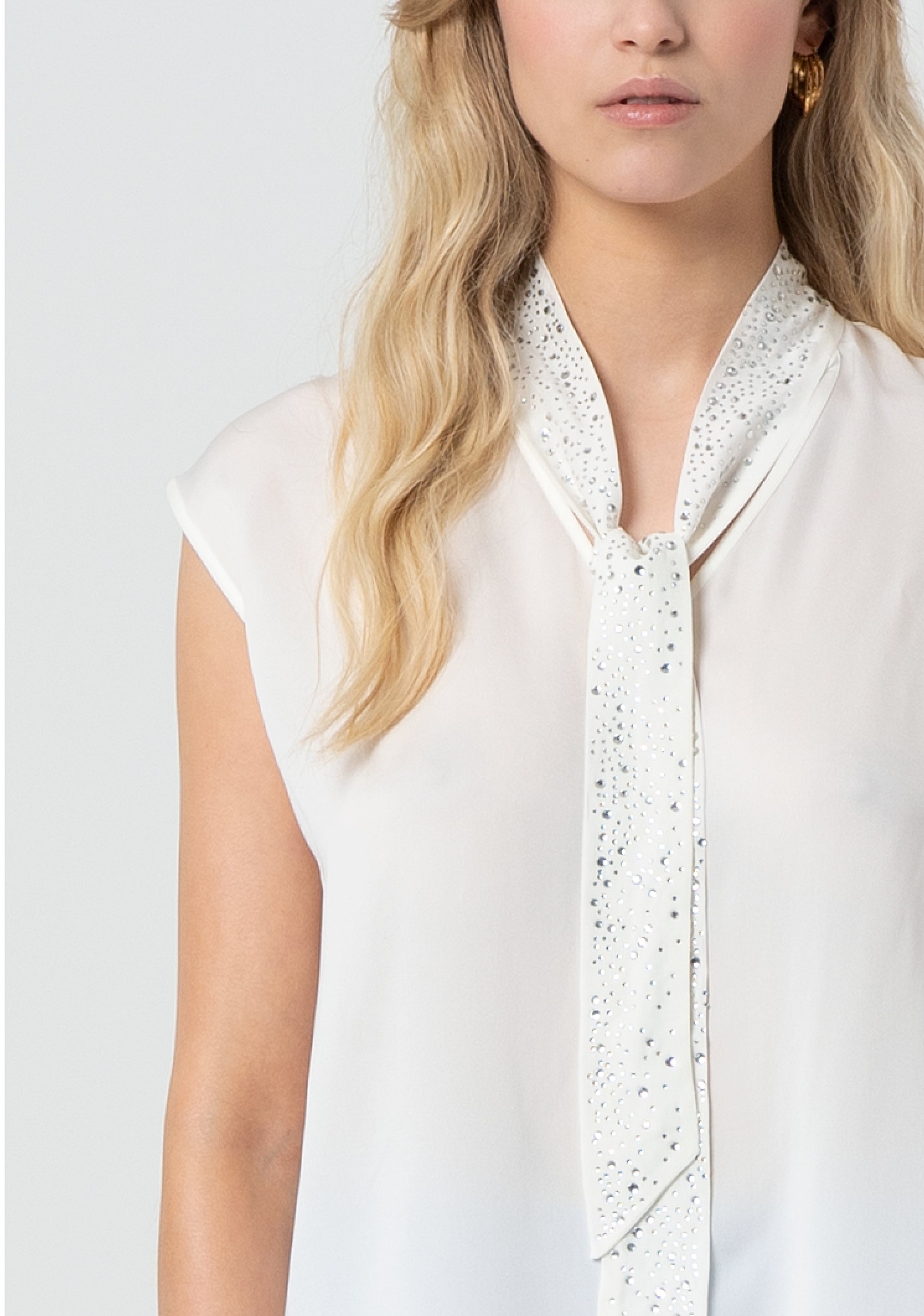 Blusa senza maniche con seta FR25ST1011W77401-108 Fracomina