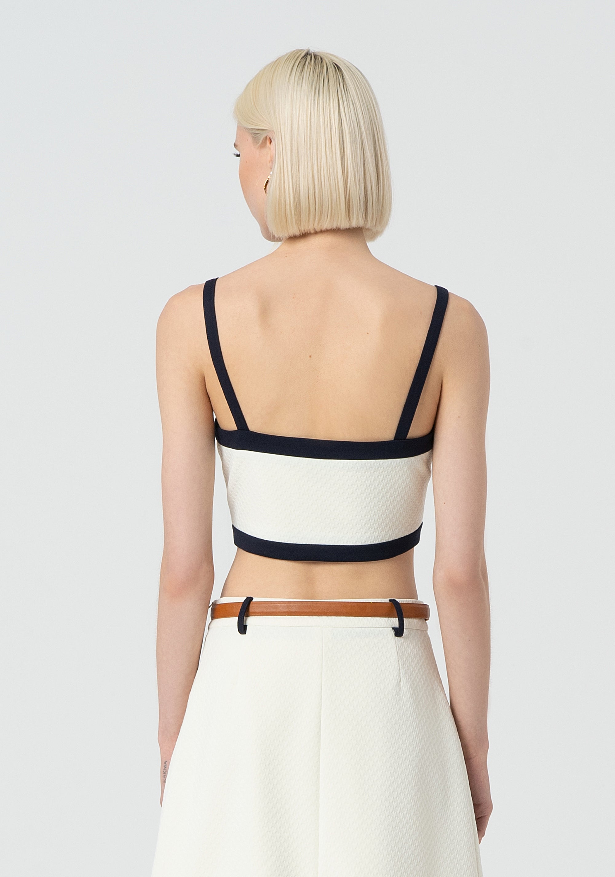 Top cropped senza maniche FR25ST2007W516F8-957 Fracomina