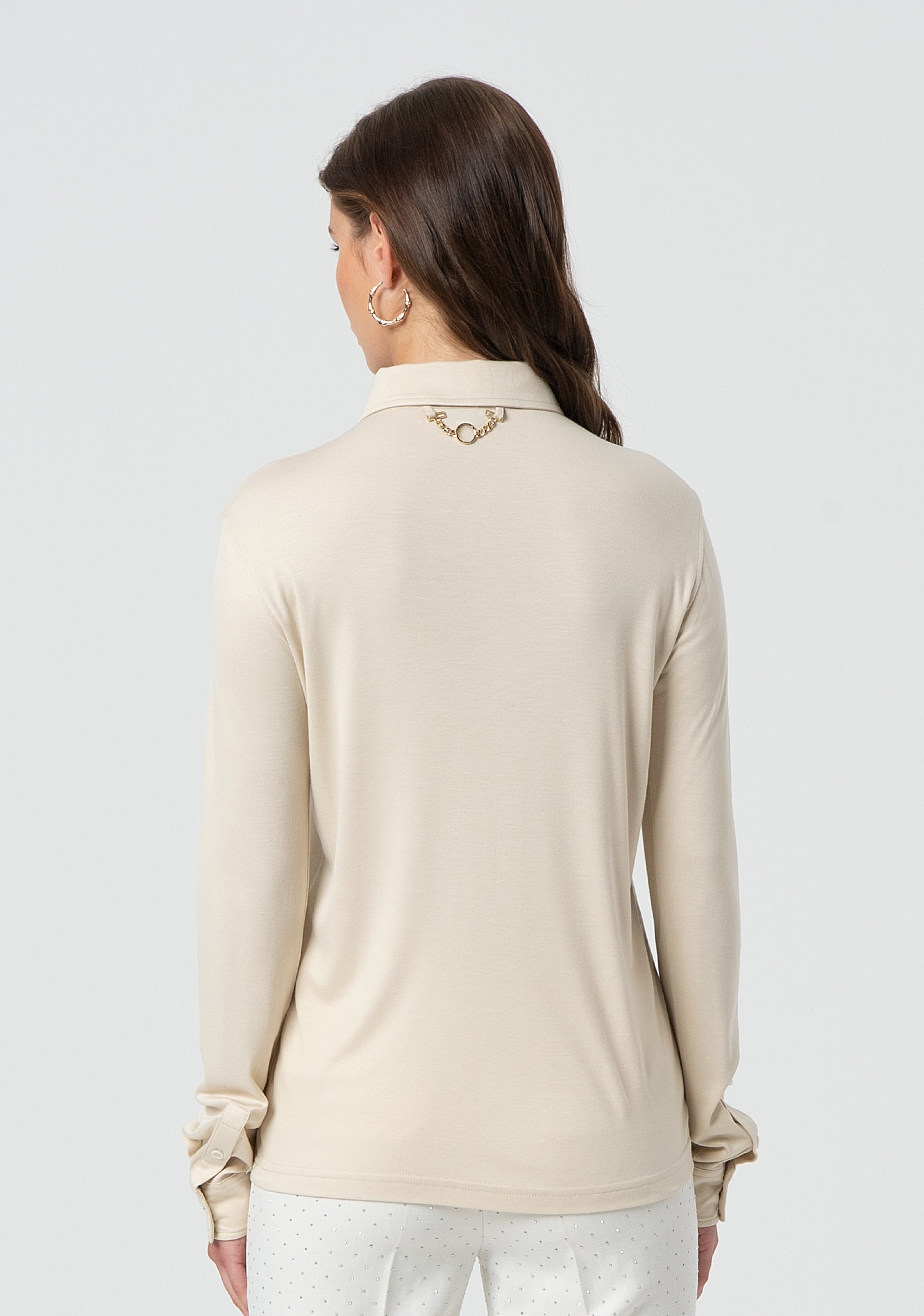 Polo regular in jersey con seta FR25ST3017J47801-108 Fracomina