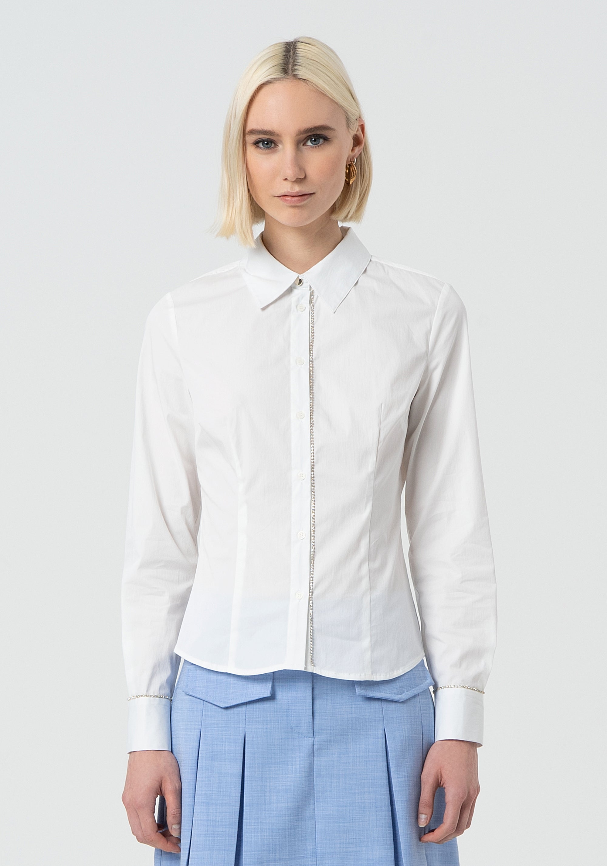 Camicia regular in popeline FR25ST6001W52001-278 Fracomina