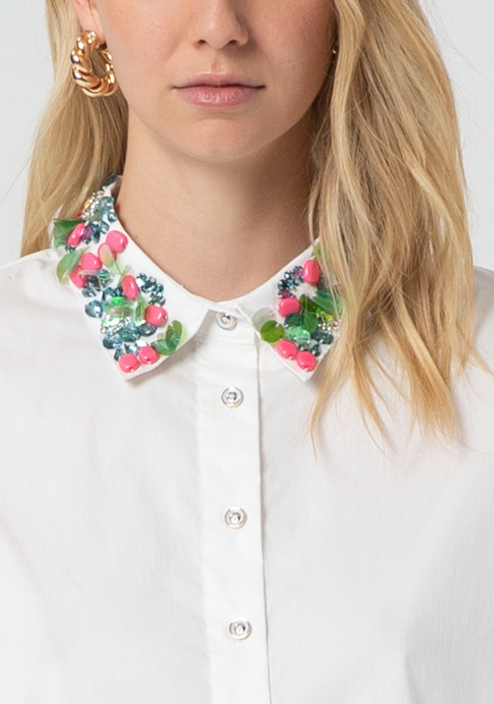 Camicia cropped in popeline FR25ST6010W520R9-278 Fracomina