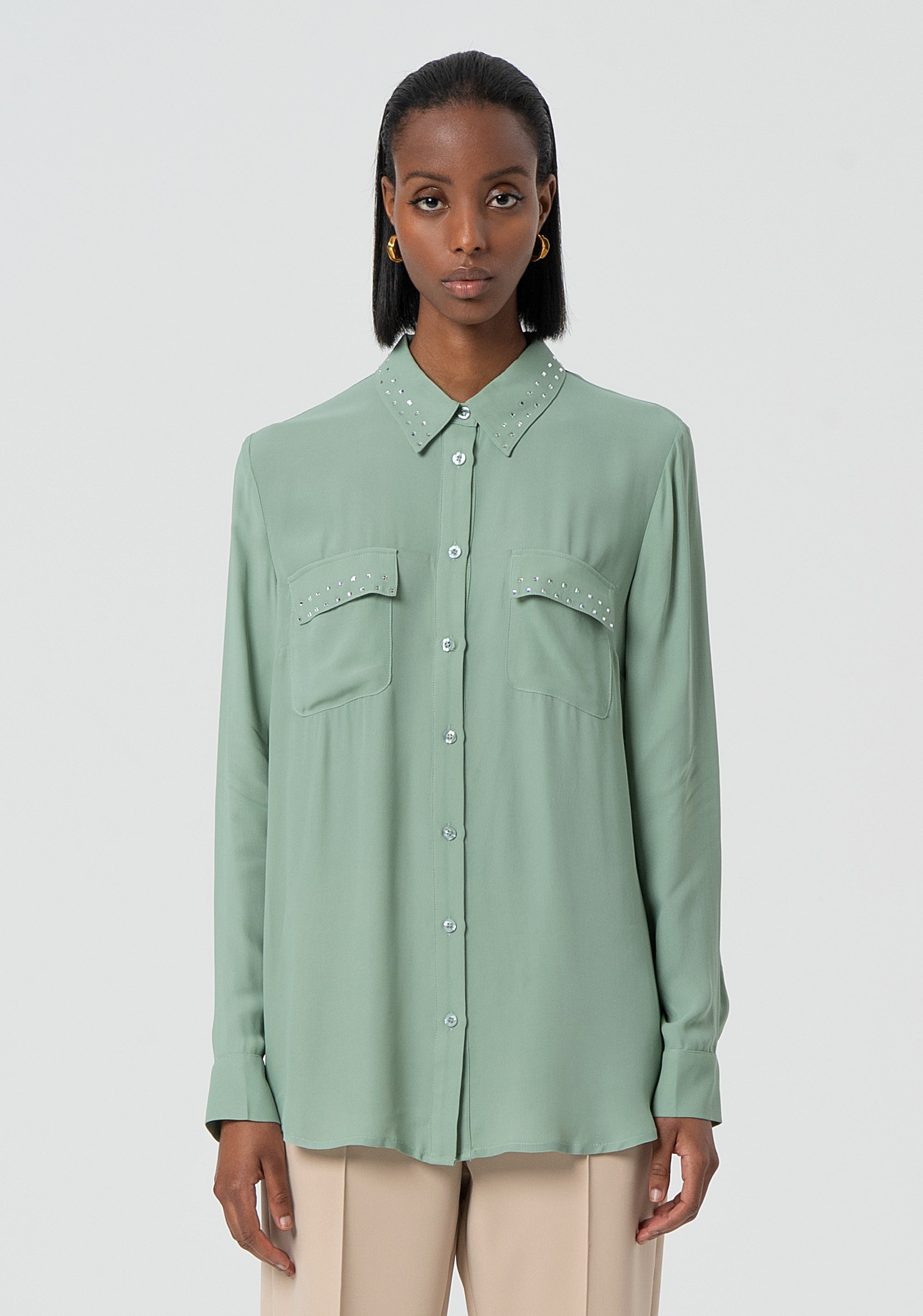 Camicia over in viscosa FR25ST6014W42801-247 Fracomina