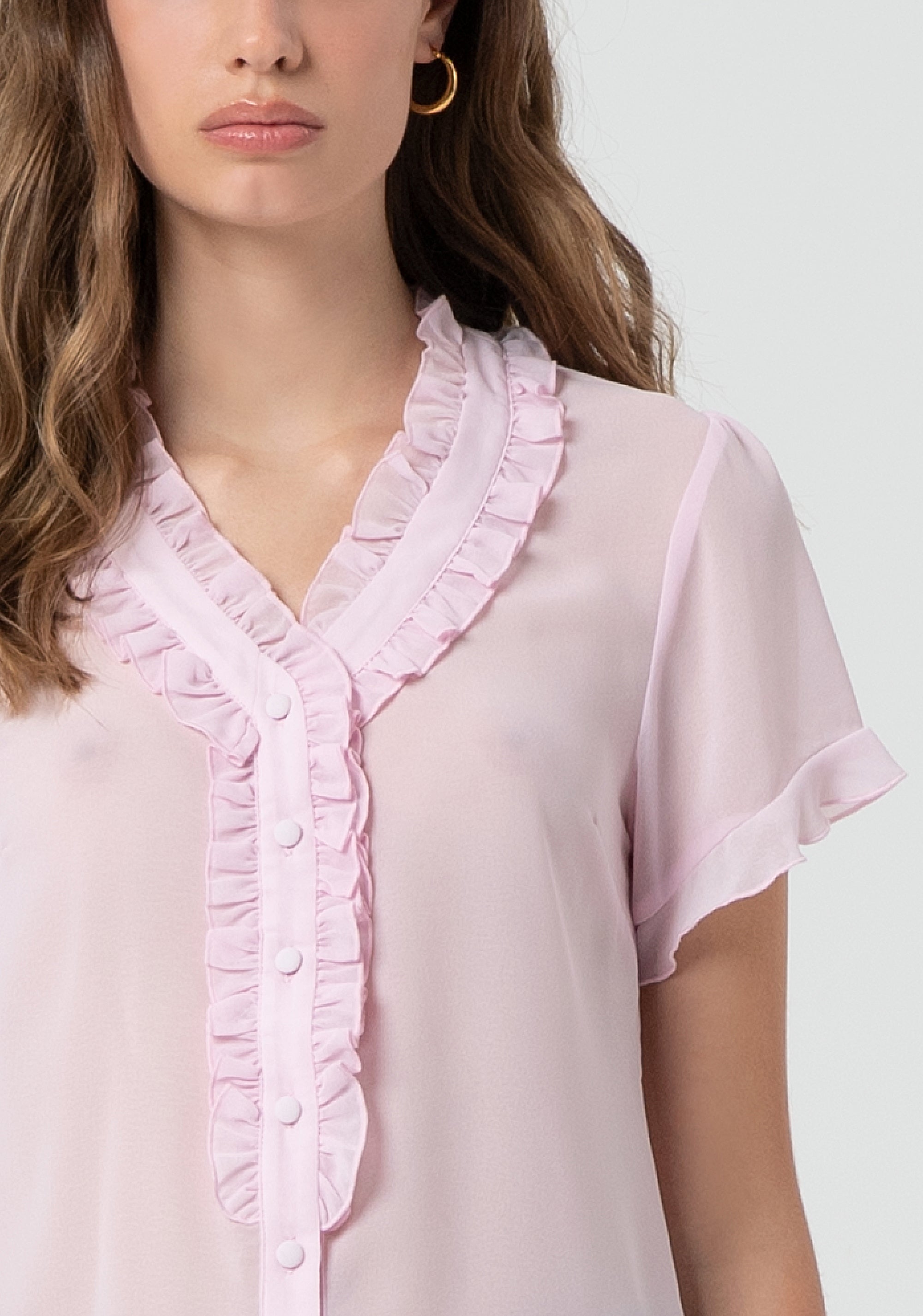 Blusa regular in georgette FR25ST6016W41201-238 Fracomina